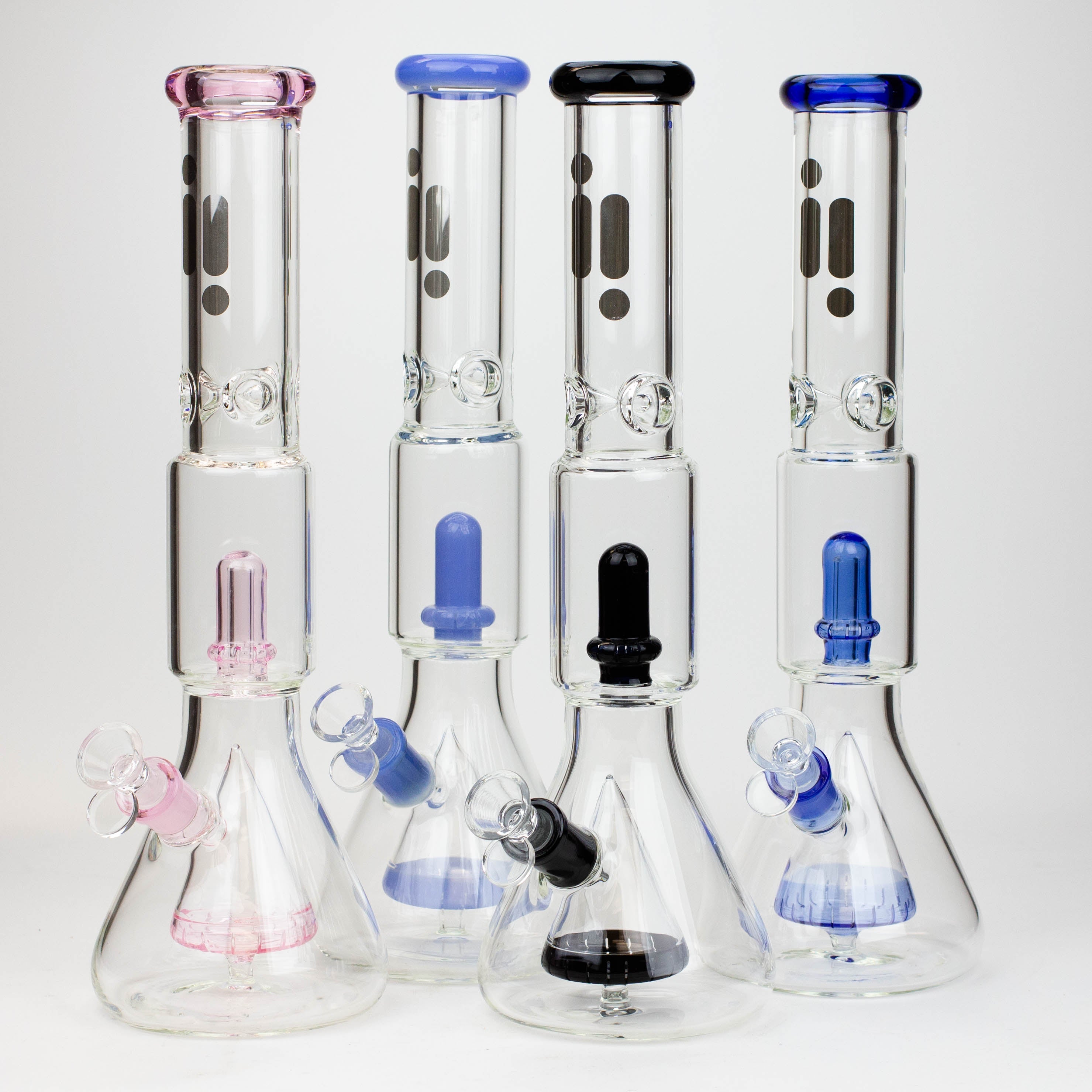 16" Infyniti showerhead percolator with Cone diffuser 7 mm glass bong
