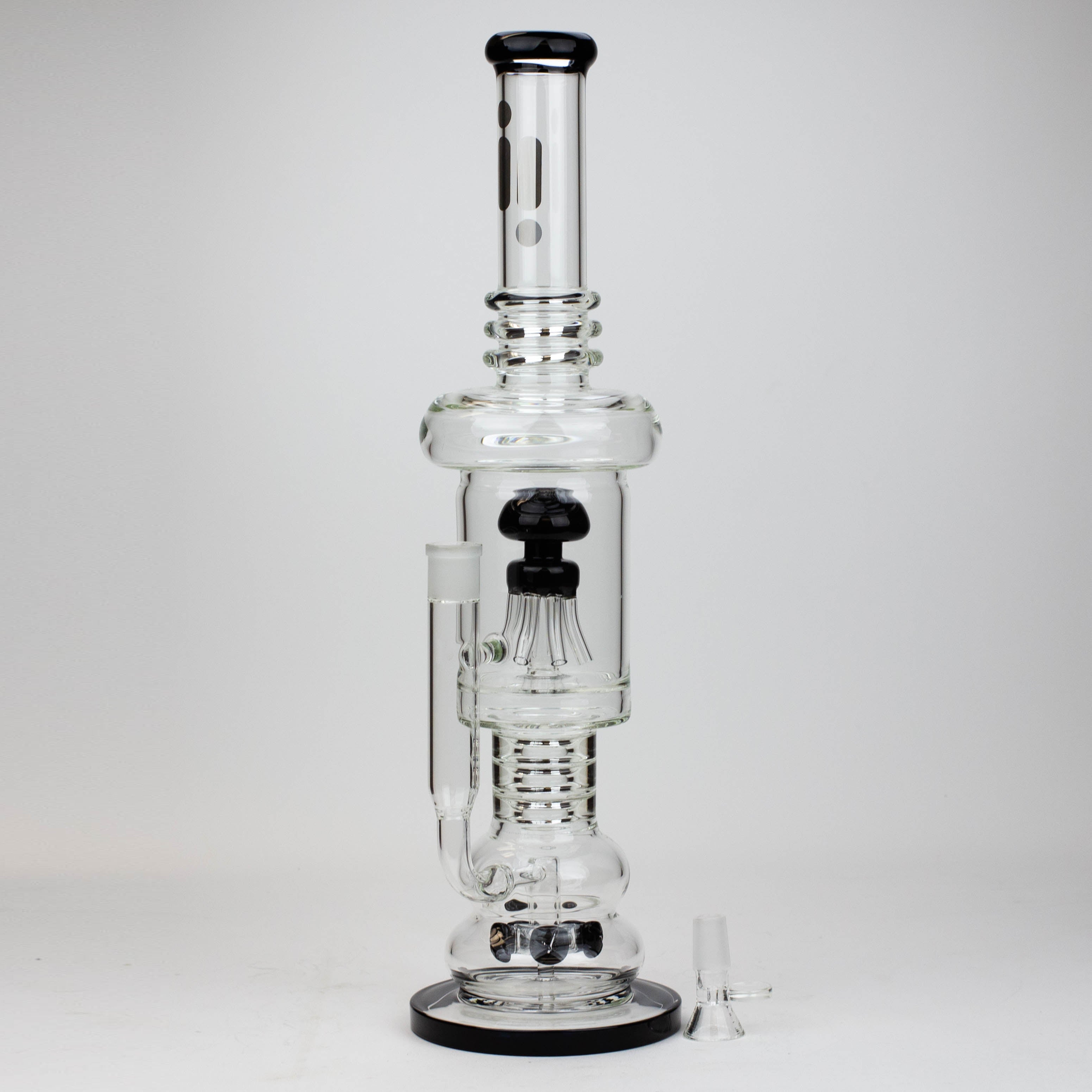 19" Infyniti 7mm flower Diff. and Reverse percolator glass bong