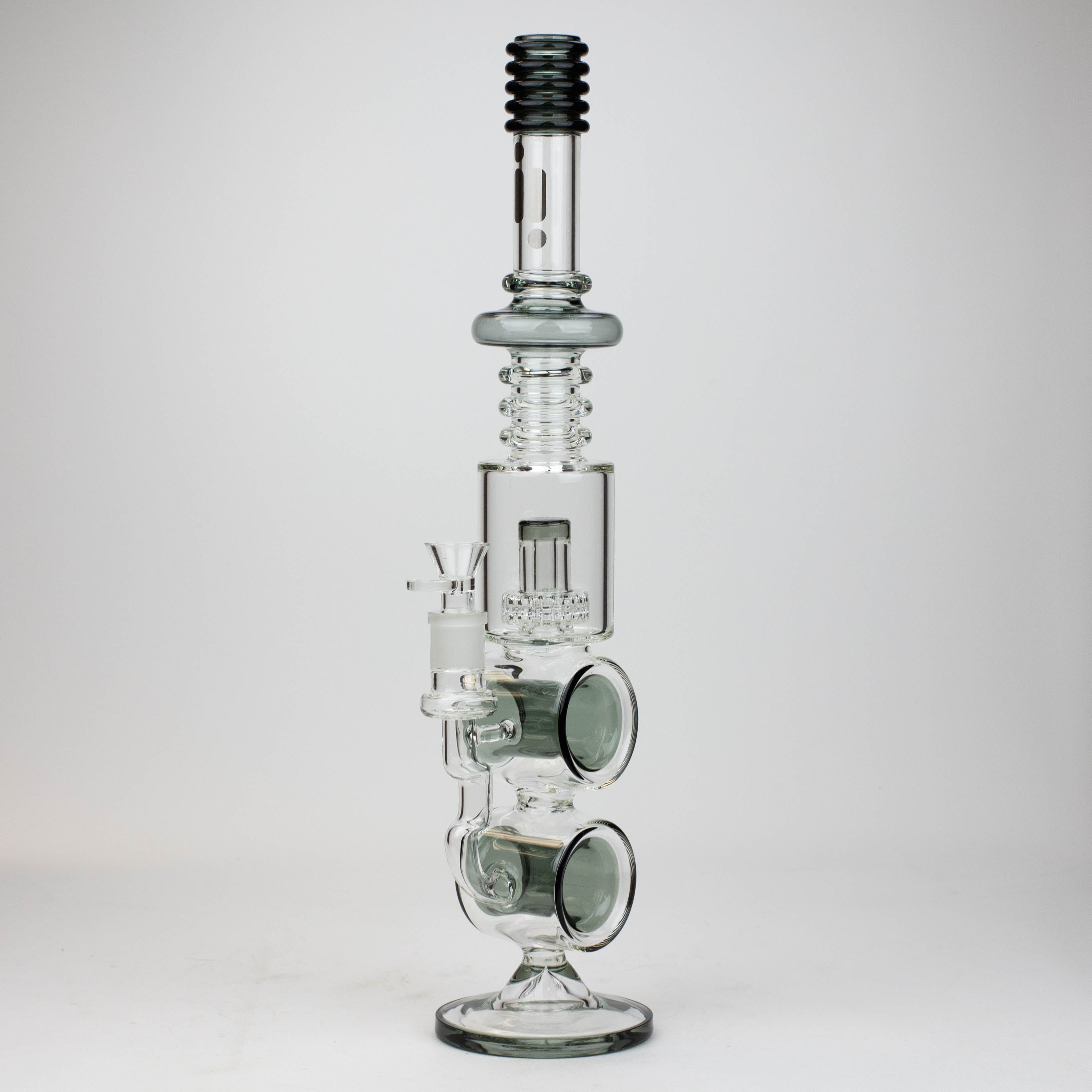 18.5" Infyniti Double ring glass water bong
