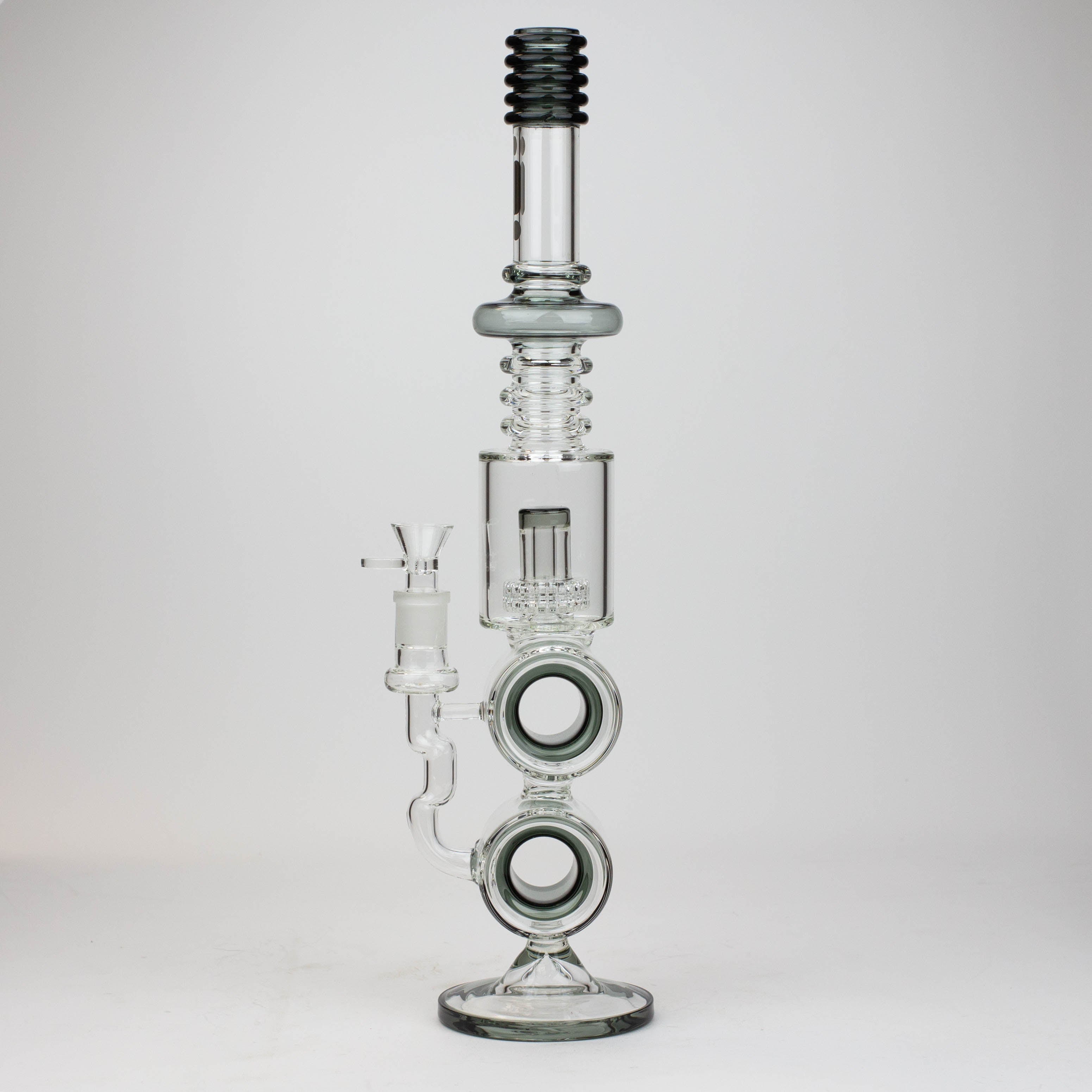 18.5" Infyniti Double ring glass water bong