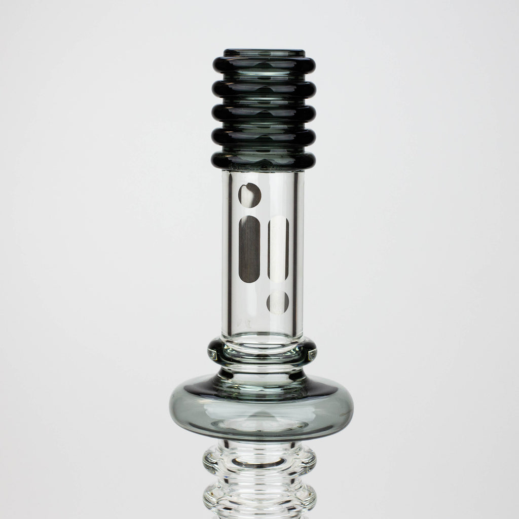 18.5" Infyniti Double ring glass water bong