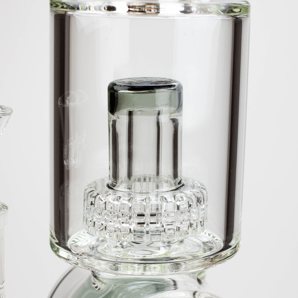 18.5" Infyniti Double ring glass water bong