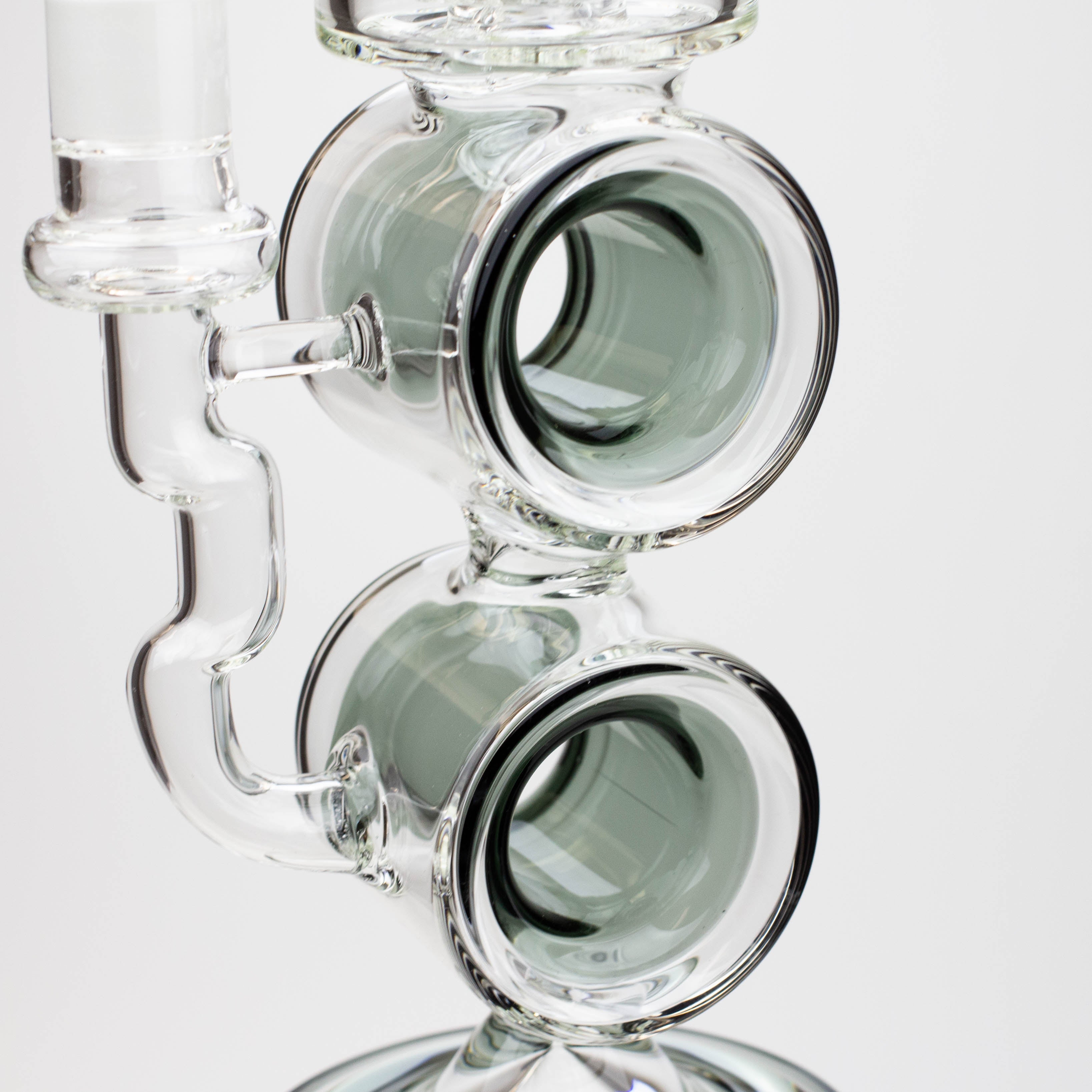 18.5" Infyniti Double ring glass water bong