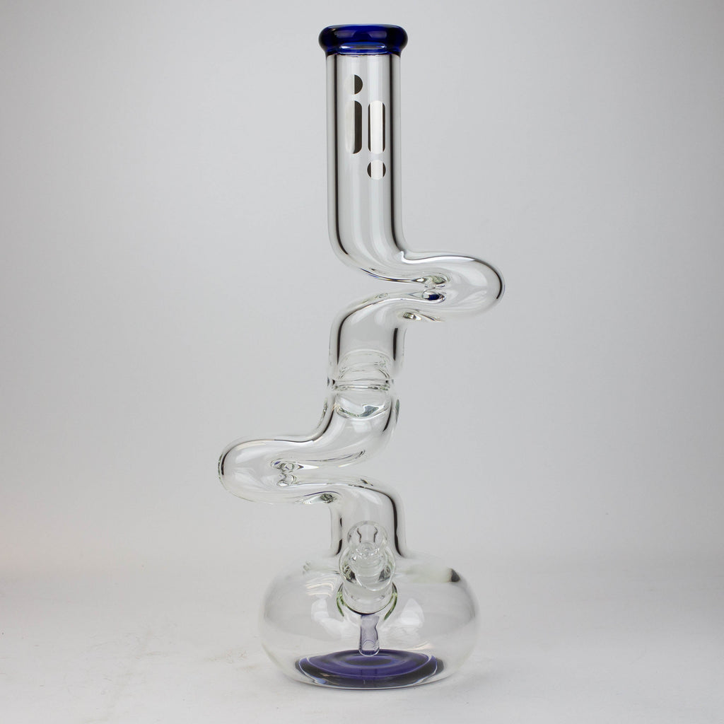 17.5" Infyniti 7mm Zig-zag glass bong