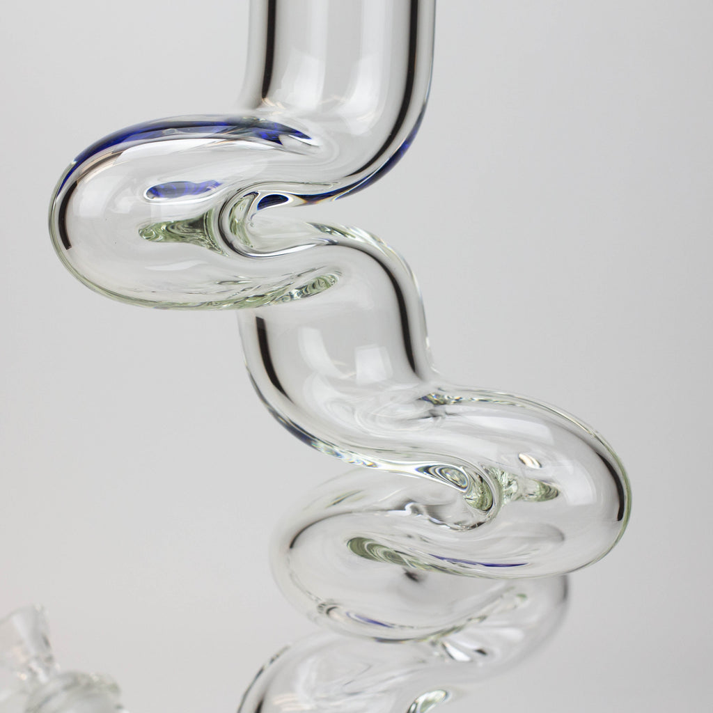 17.5" Infyniti 7mm Zig-zag glass bong