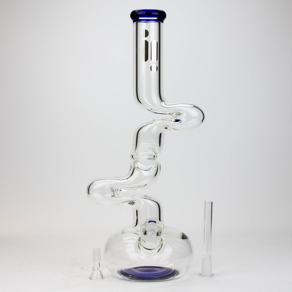 17.5" Infyniti 7mm Zig-zag glass bong