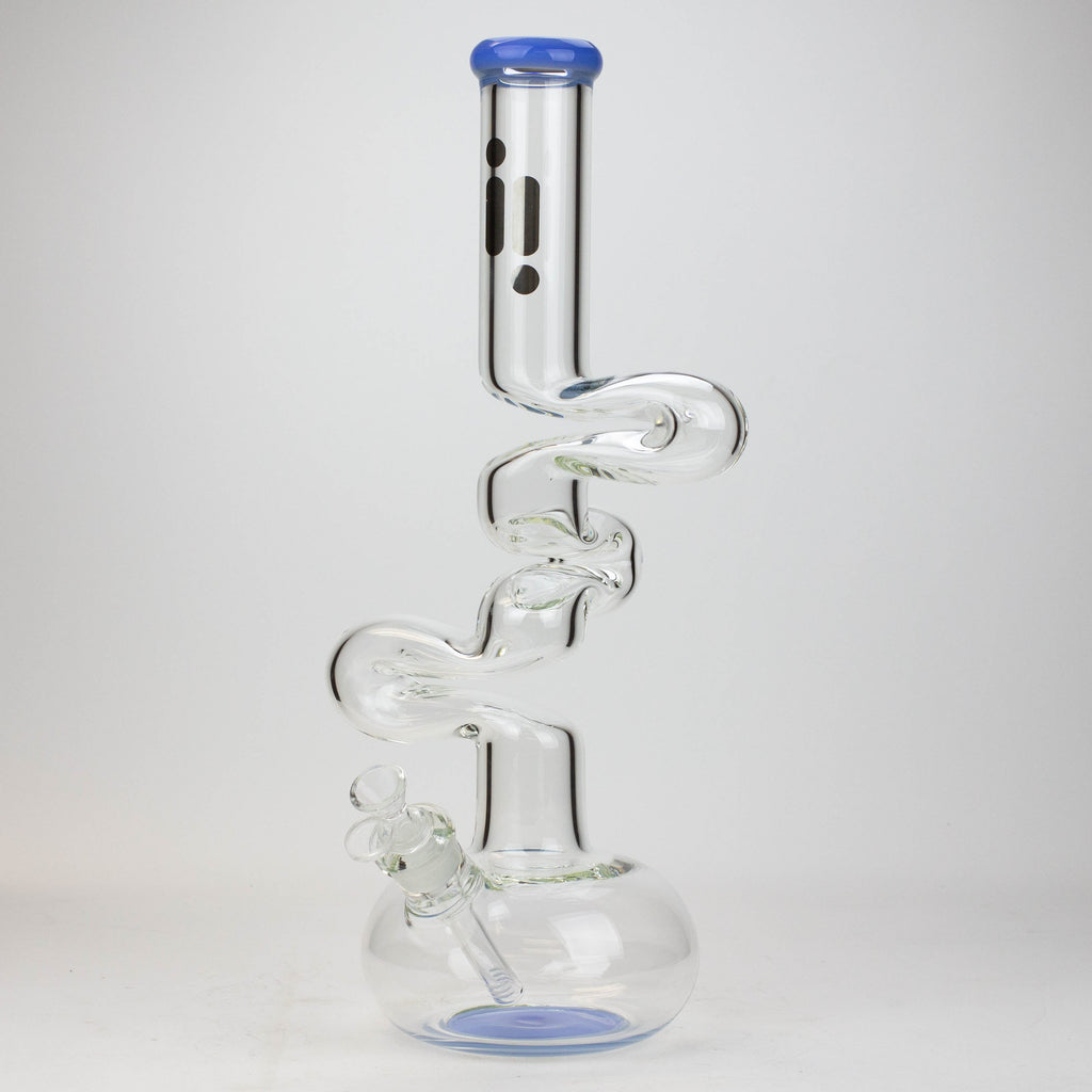 17.5" Infyniti 7mm Zig-zag glass bong