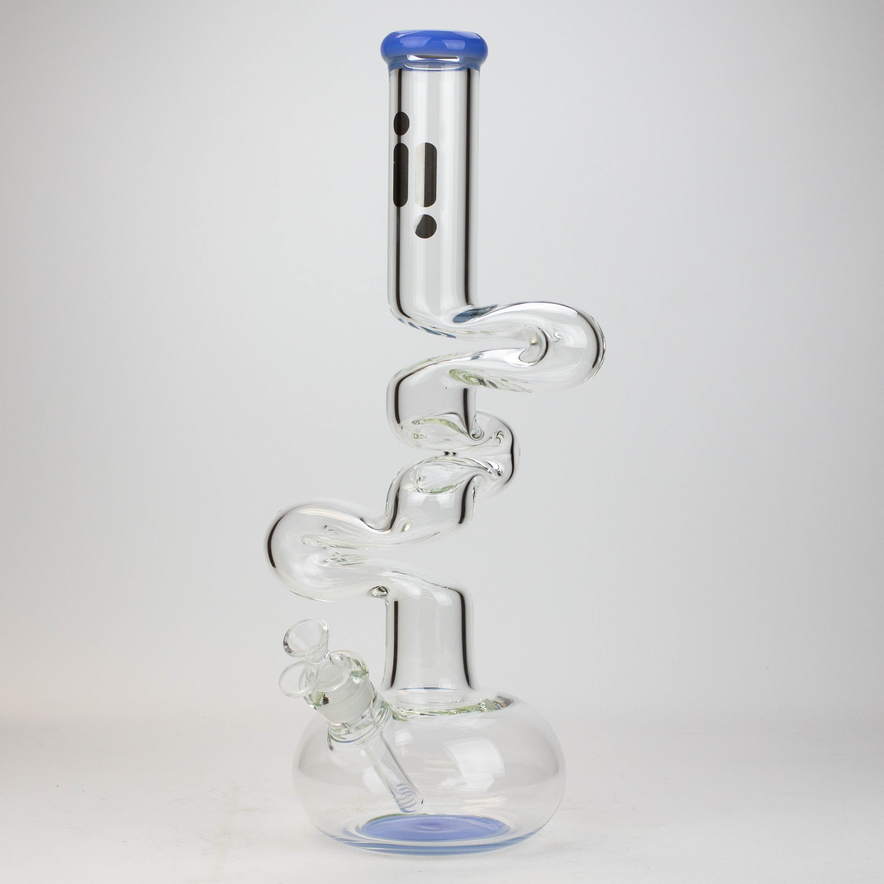 17.5" Infyniti 7mm Zig-zag glass bong