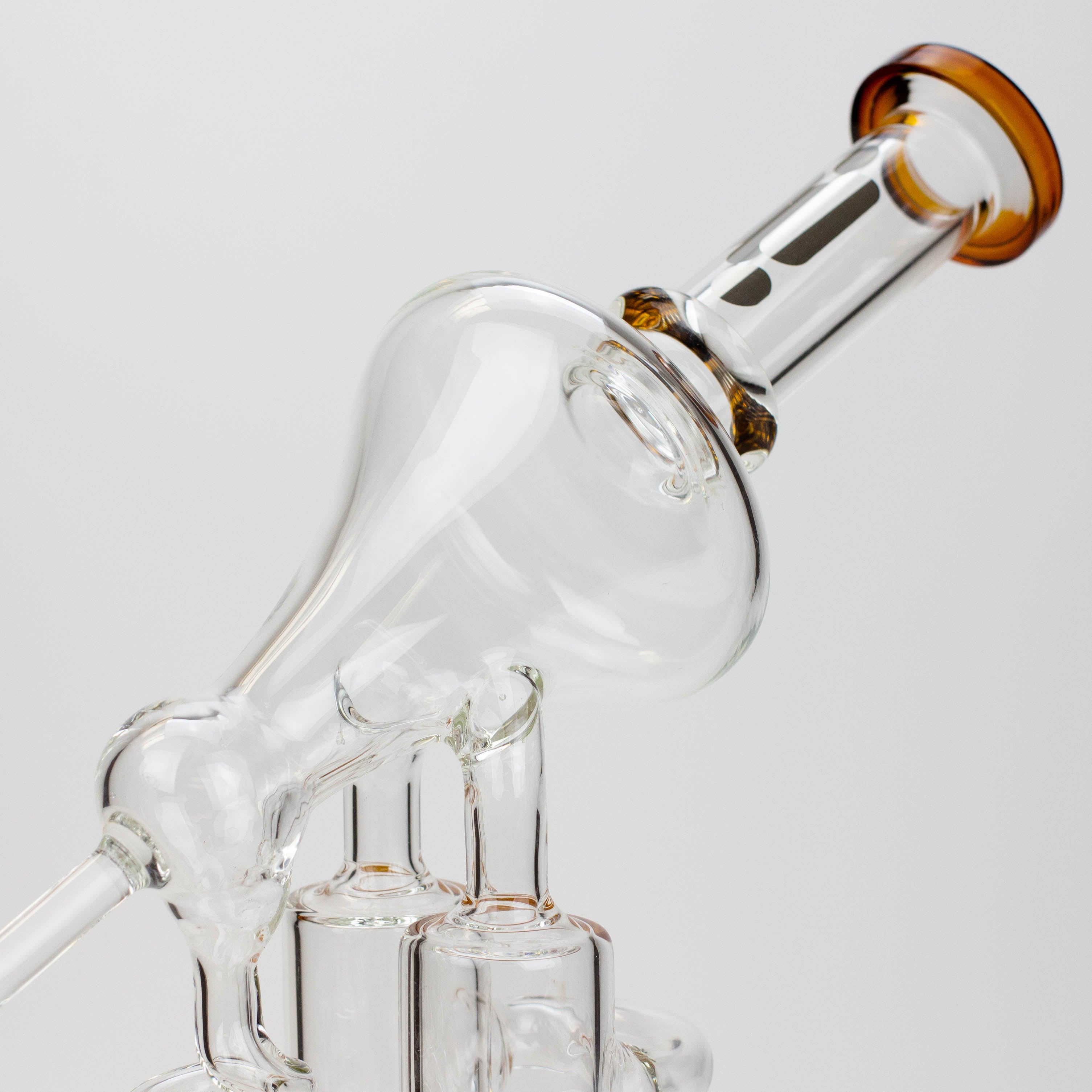 13" Infyniti Coil, dual honeycome and flower diffuser glass recycler bong