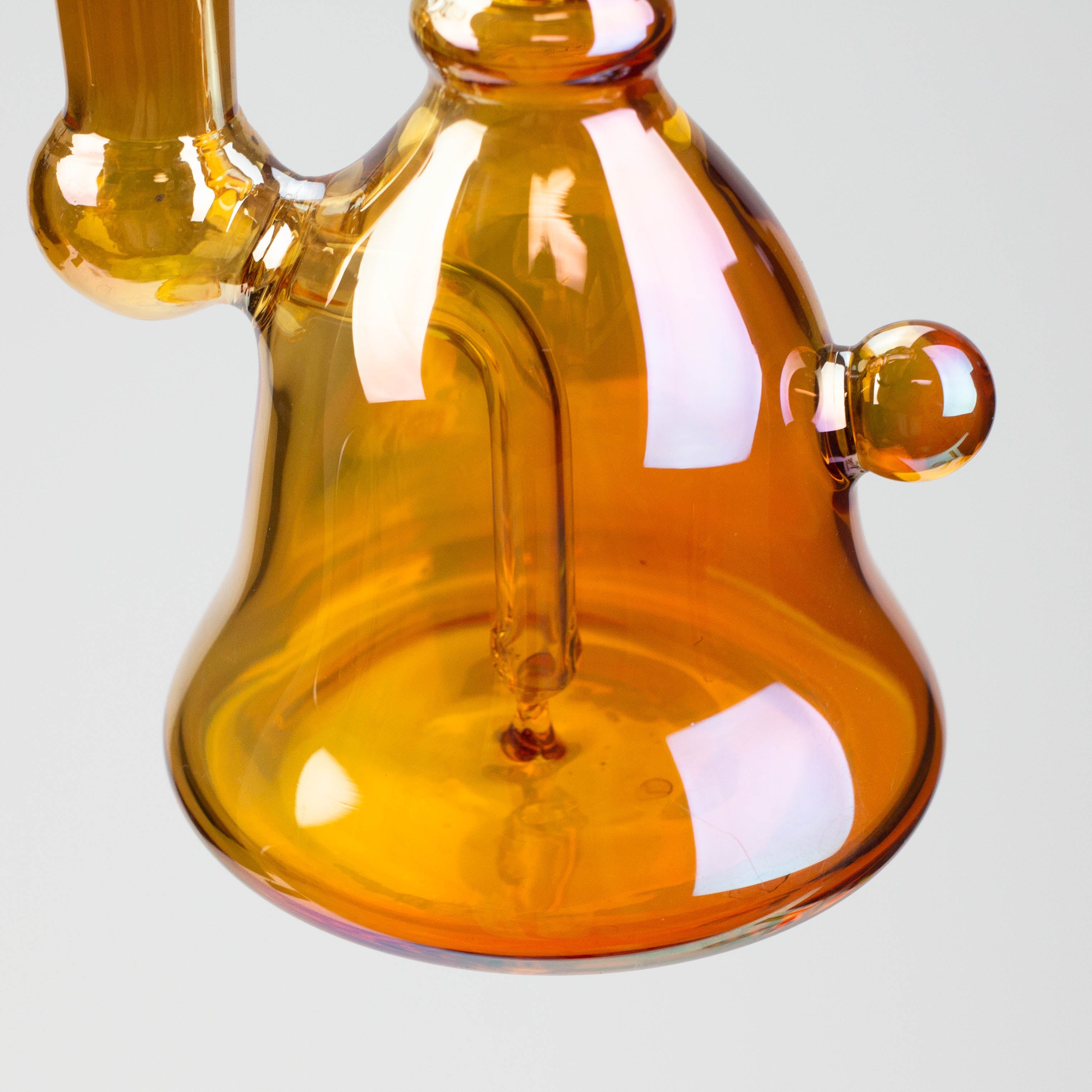 6" fixed 3 hole diffuser bell Metallic tinted bubbler [V16]