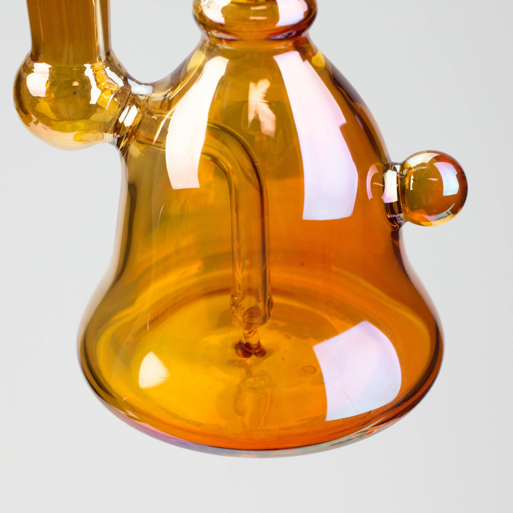 6" fixed 3 hole diffuser bell Metallic tinted bubbler [V16]