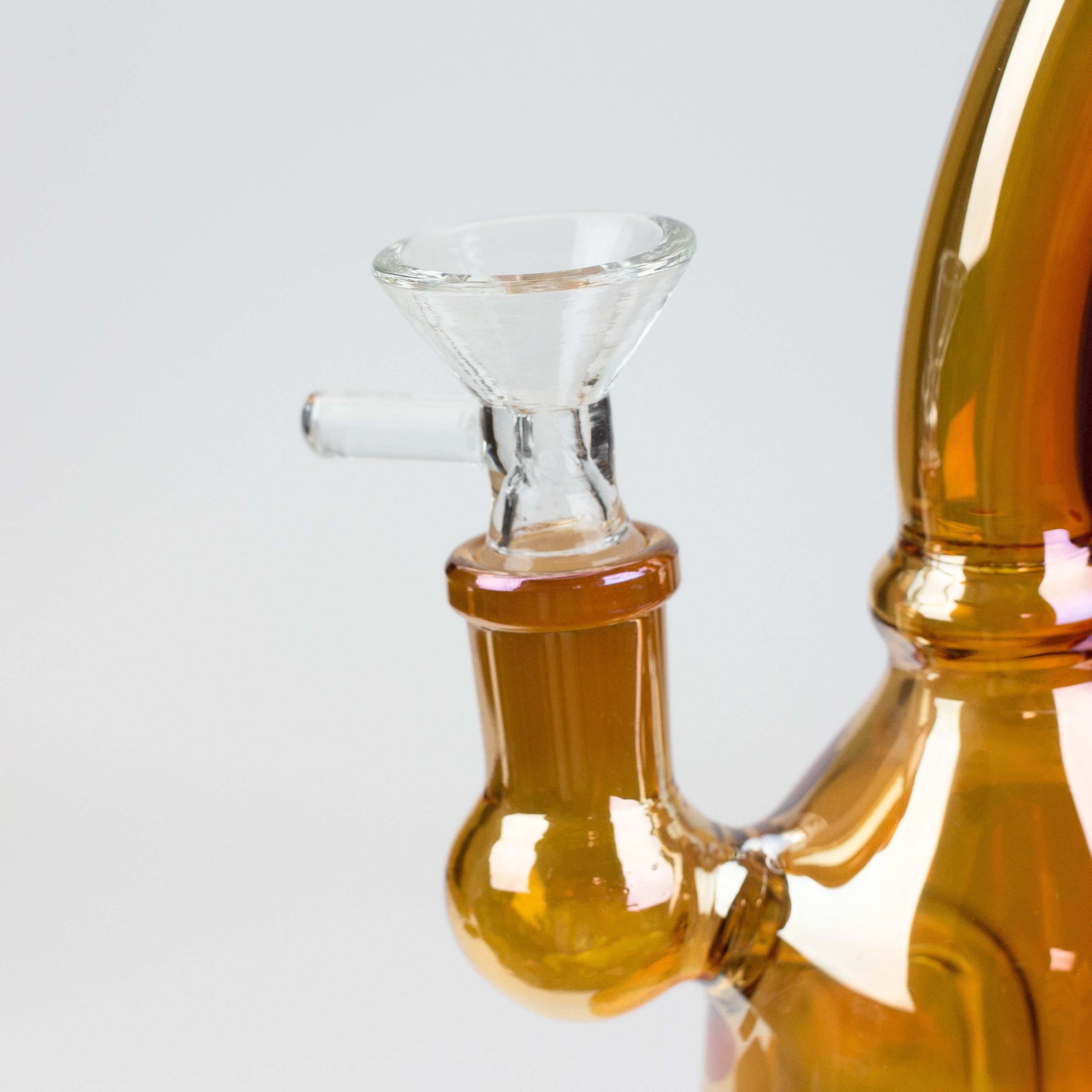 6" fixed 3 hole diffuser bell Metallic tinted bubbler [V16]