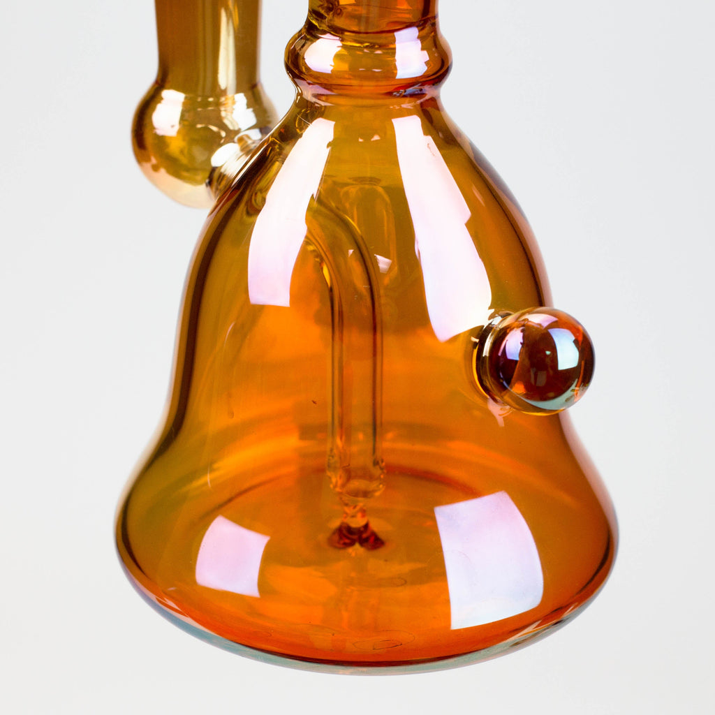 6" fixed 3 hole diffuser bell Metallic tinted bubbler [V16]