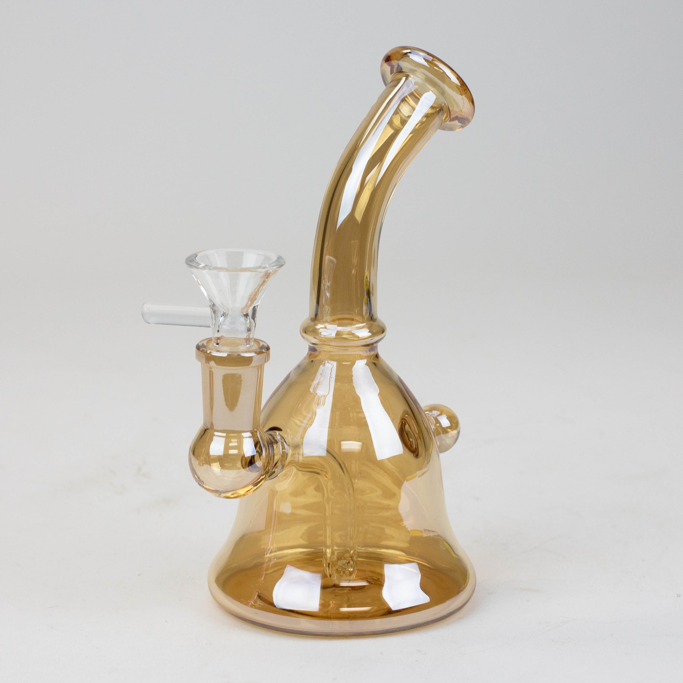 6" fixed 3 hole diffuser bell Metallic tinted bubbler [V16]