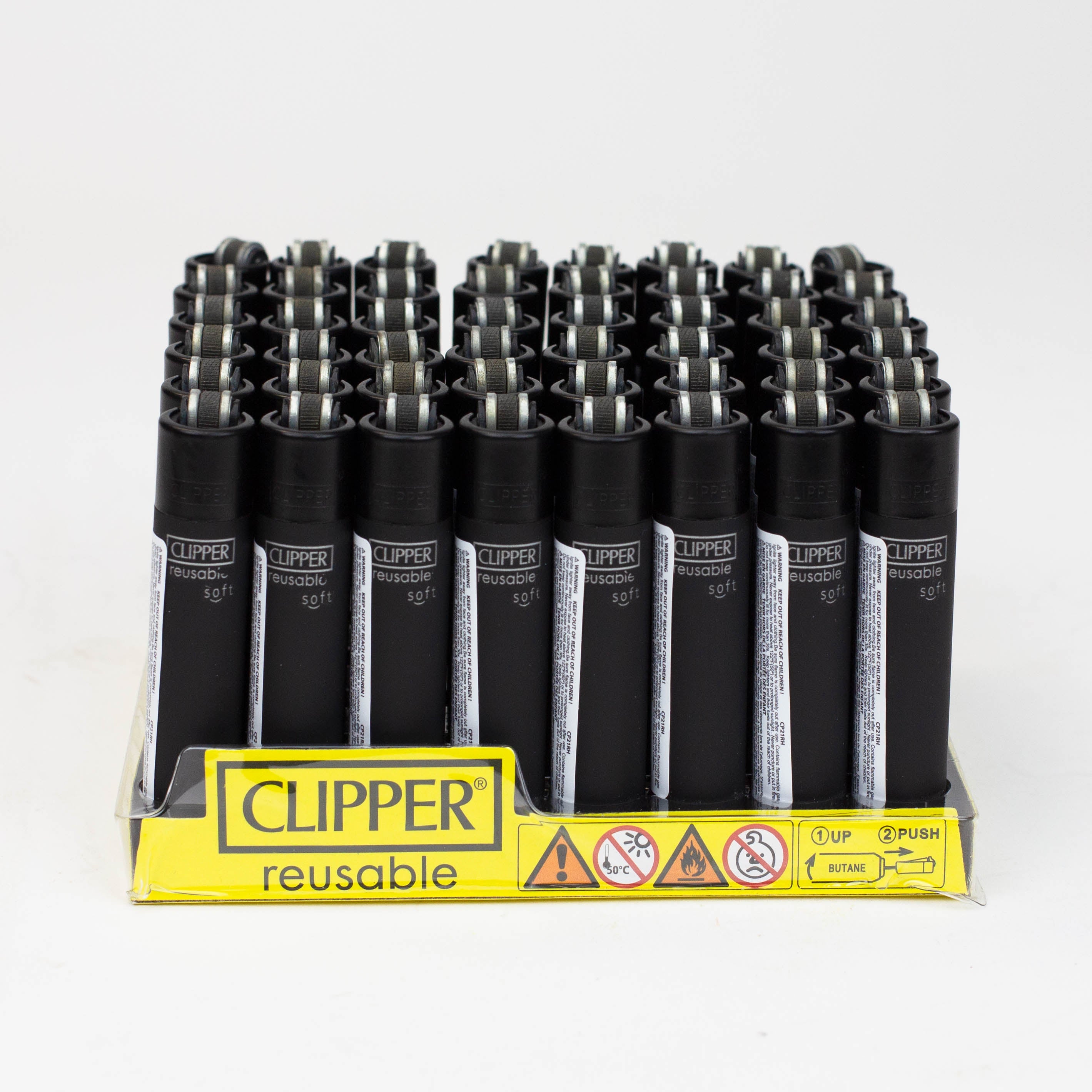 CLIPPER SOFT SOLID BLACK MICRO LIGHTERS COLLECTION
