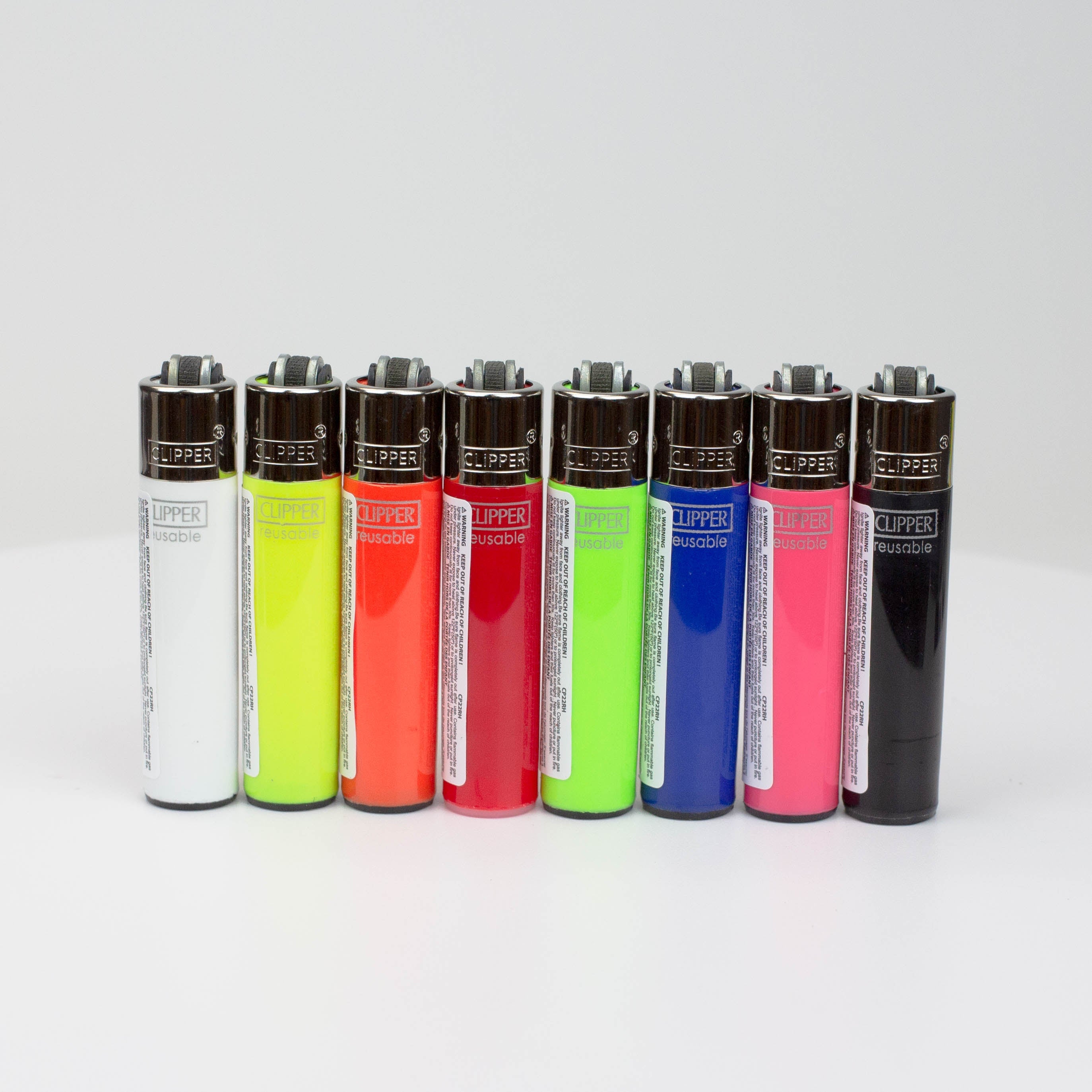 CLIPPER SOLID MICRO 8 COLOUR LIGHTERS