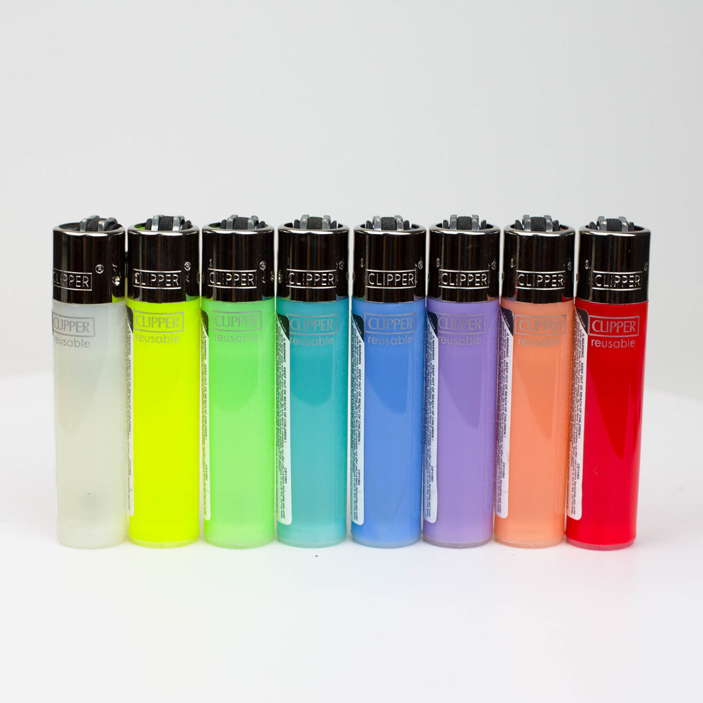 CLIPPER TRANSLUCENT COLOUR 8 COLOUR LIGHTERS