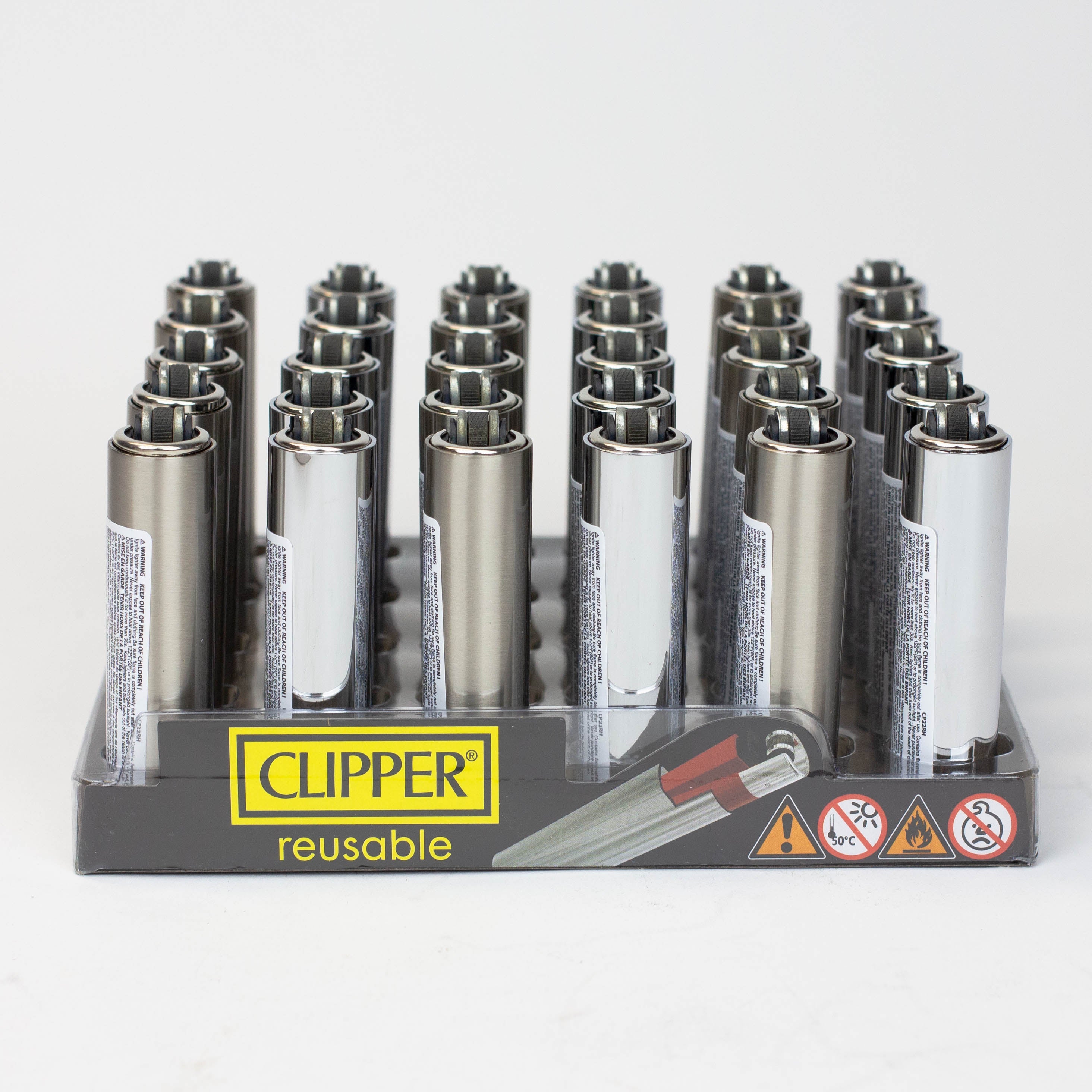 CLIPPER METAL SILVER LIGHTERS