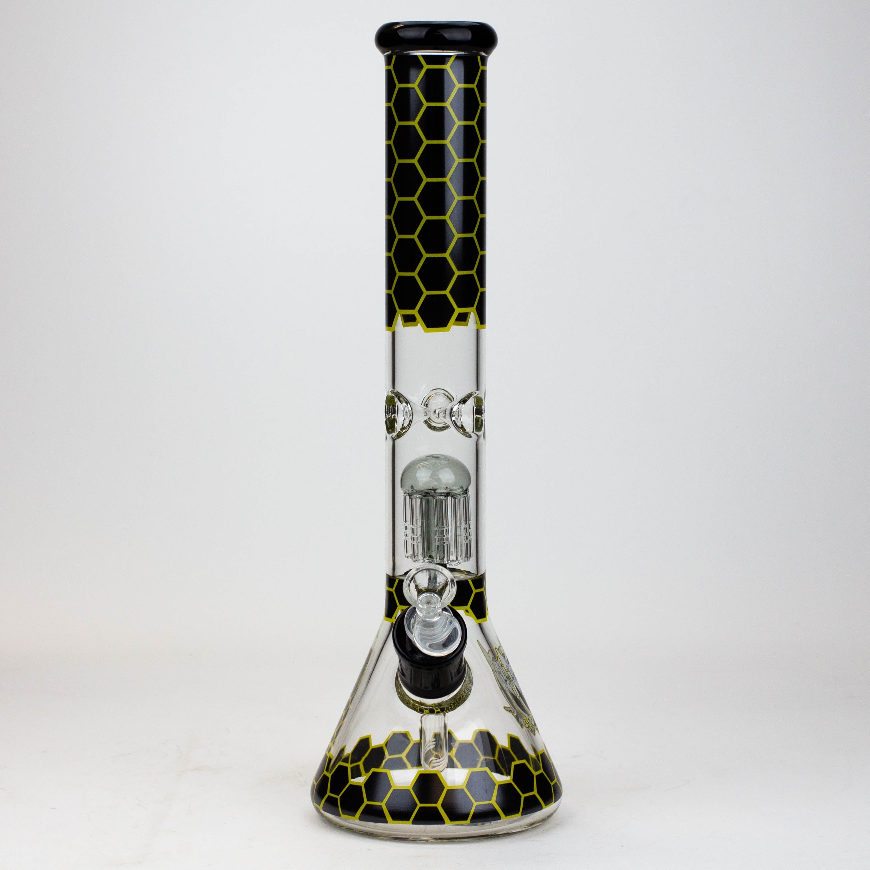 PROTECT YA NECK-15.5" 7 mm tree arm percolator glass bong [Logo]