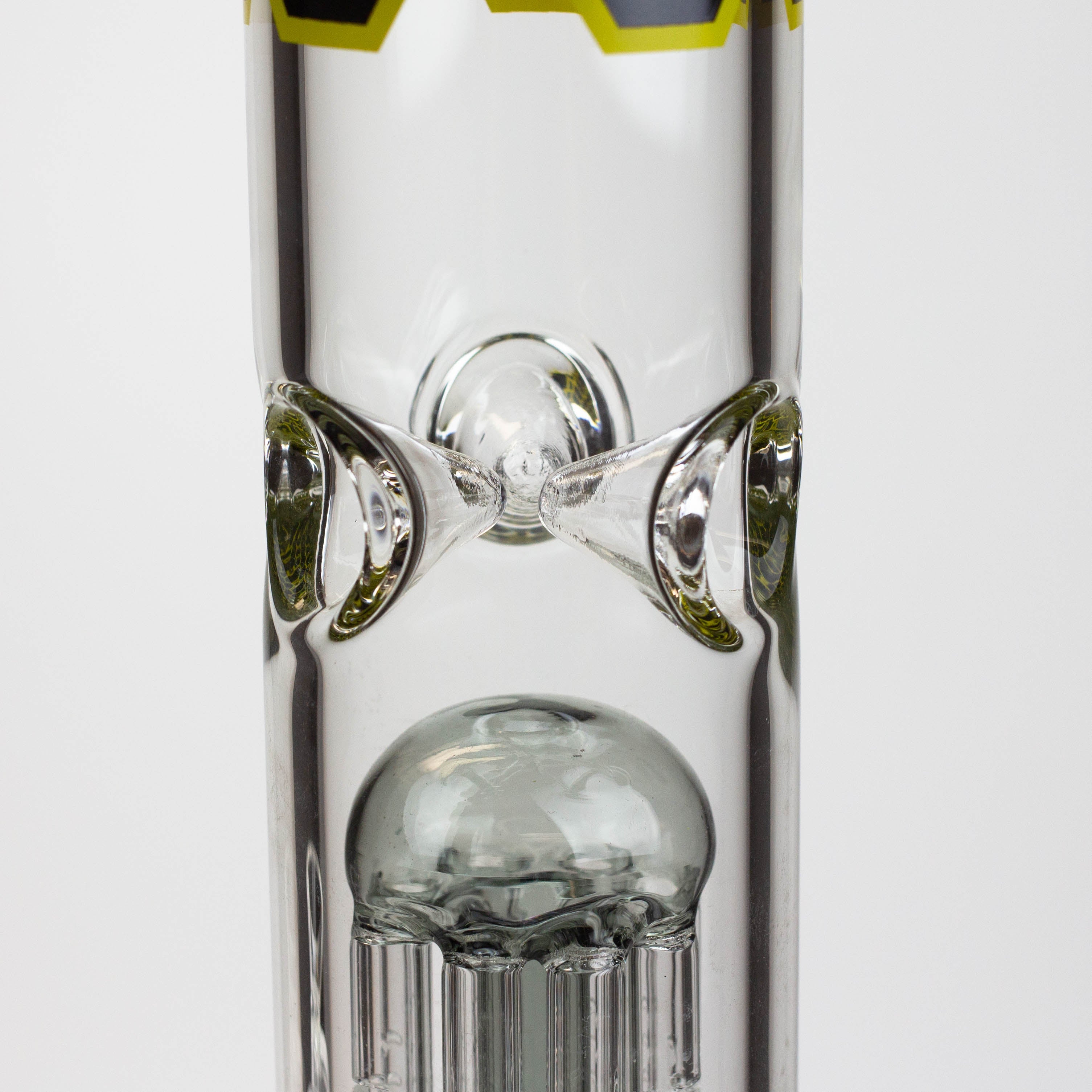 PROTECT YA NECK-15.5" 7 mm tree arm percolator glass bong [Logo]