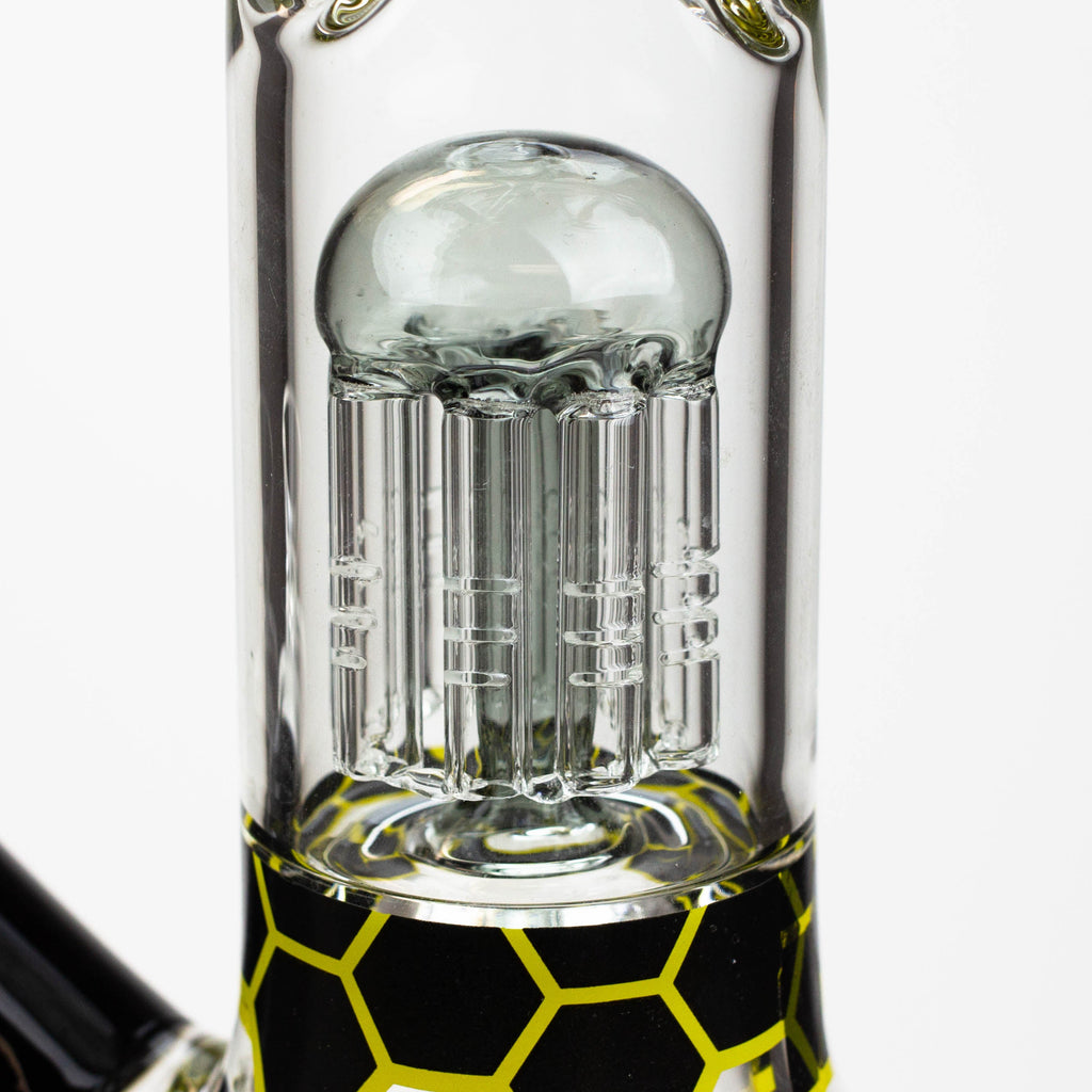 PROTECT YA NECK-15.5" 7 mm tree arm percolator glass bong [Logo]