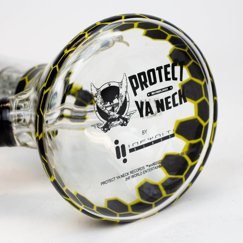 PROTECT YA NECK-15.5" 7 mm tree arm percolator glass bong [Logo]