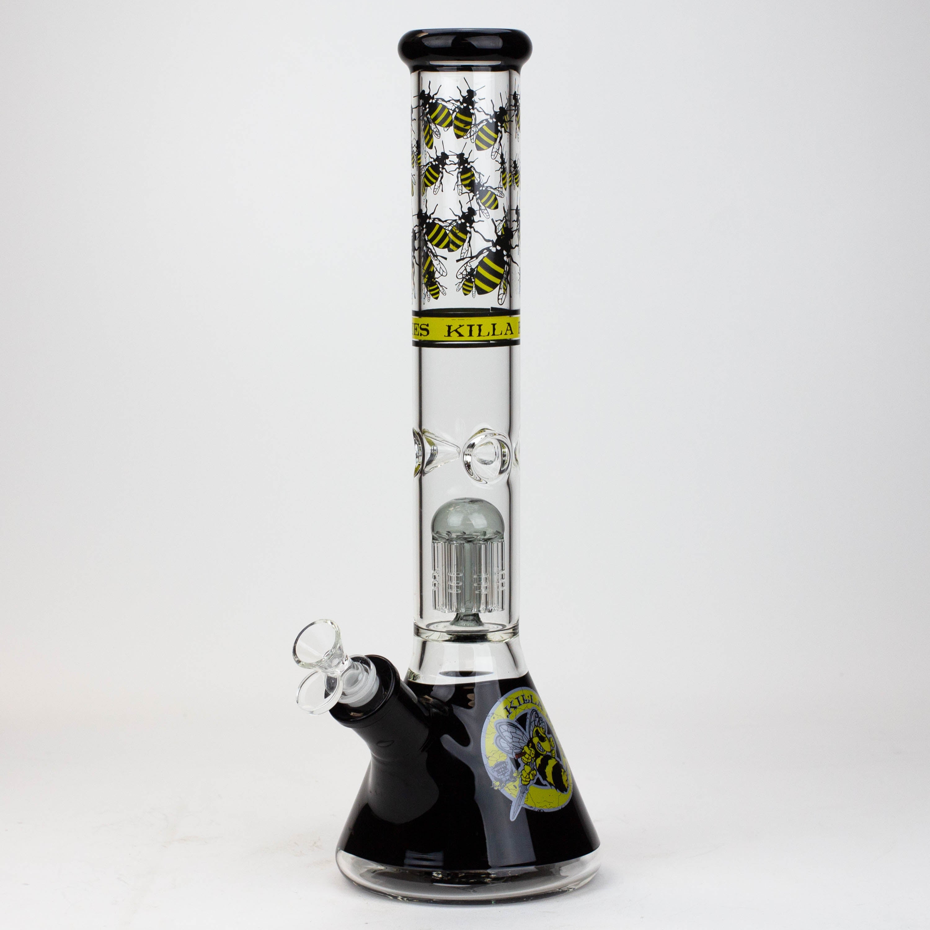 PROTECT YA NECK-15.5" 7 mm tree arm percolator glass bong [Killa Bees]