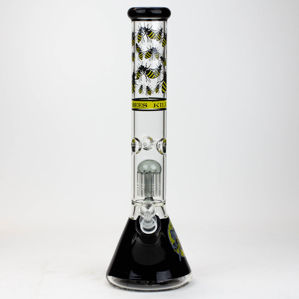 PROTECT YA NECK-15.5" 7 mm tree arm percolator glass bong [Killa Bees]