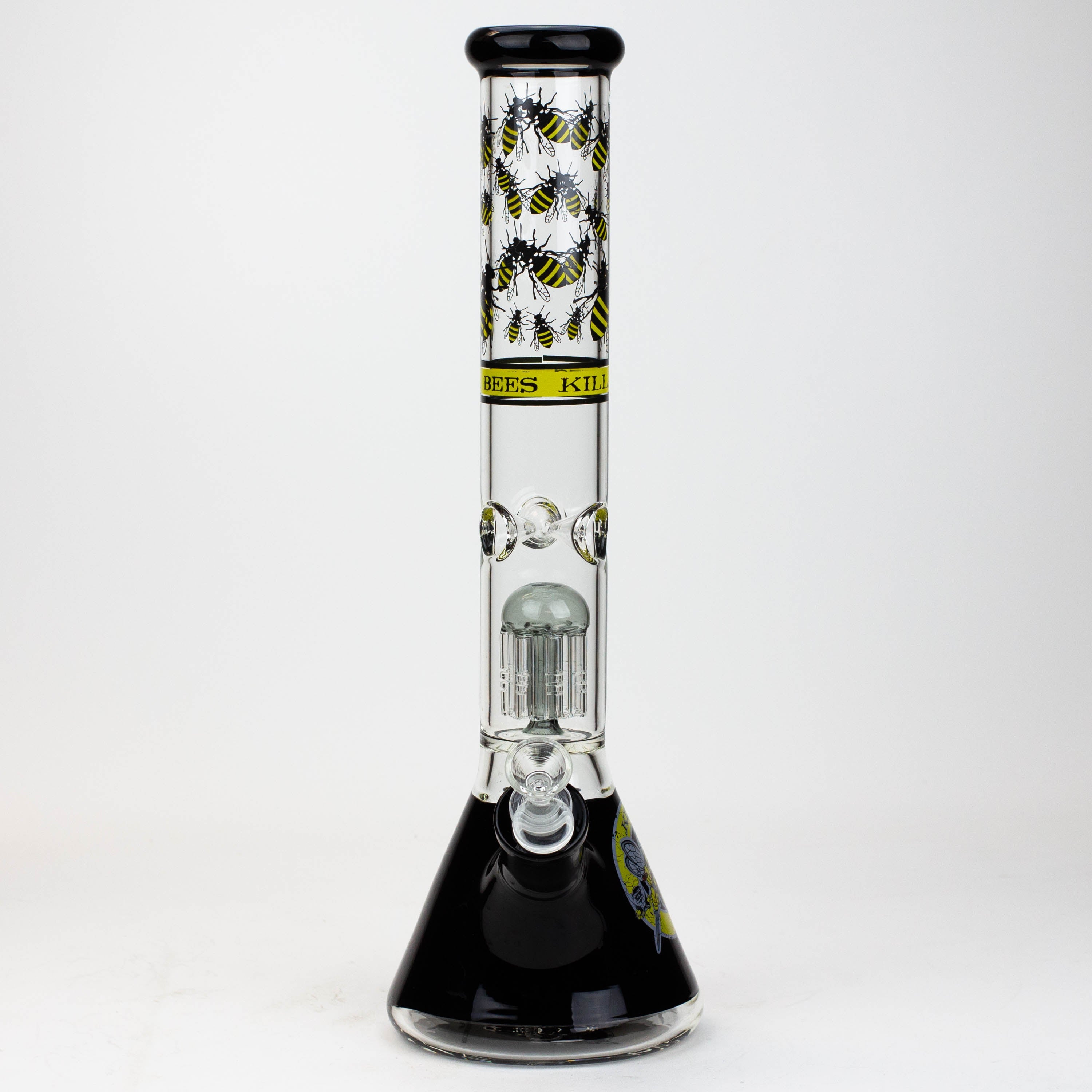 PROTECT YA NECK-15.5" 7 mm tree arm percolator glass bong [Killa Bees]