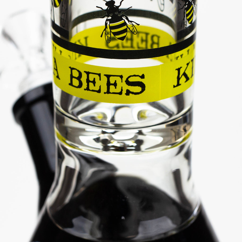 PROTECT YA NECK-15.5"  7 mm Glass water bong by Infyniti [Killa Bees]
