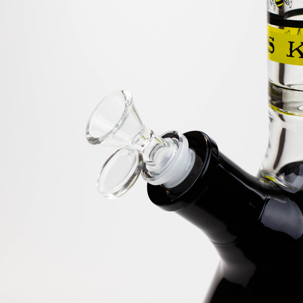 PROTECT YA NECK-15.5"  7 mm Glass water bong by Infyniti [Killa Bees]