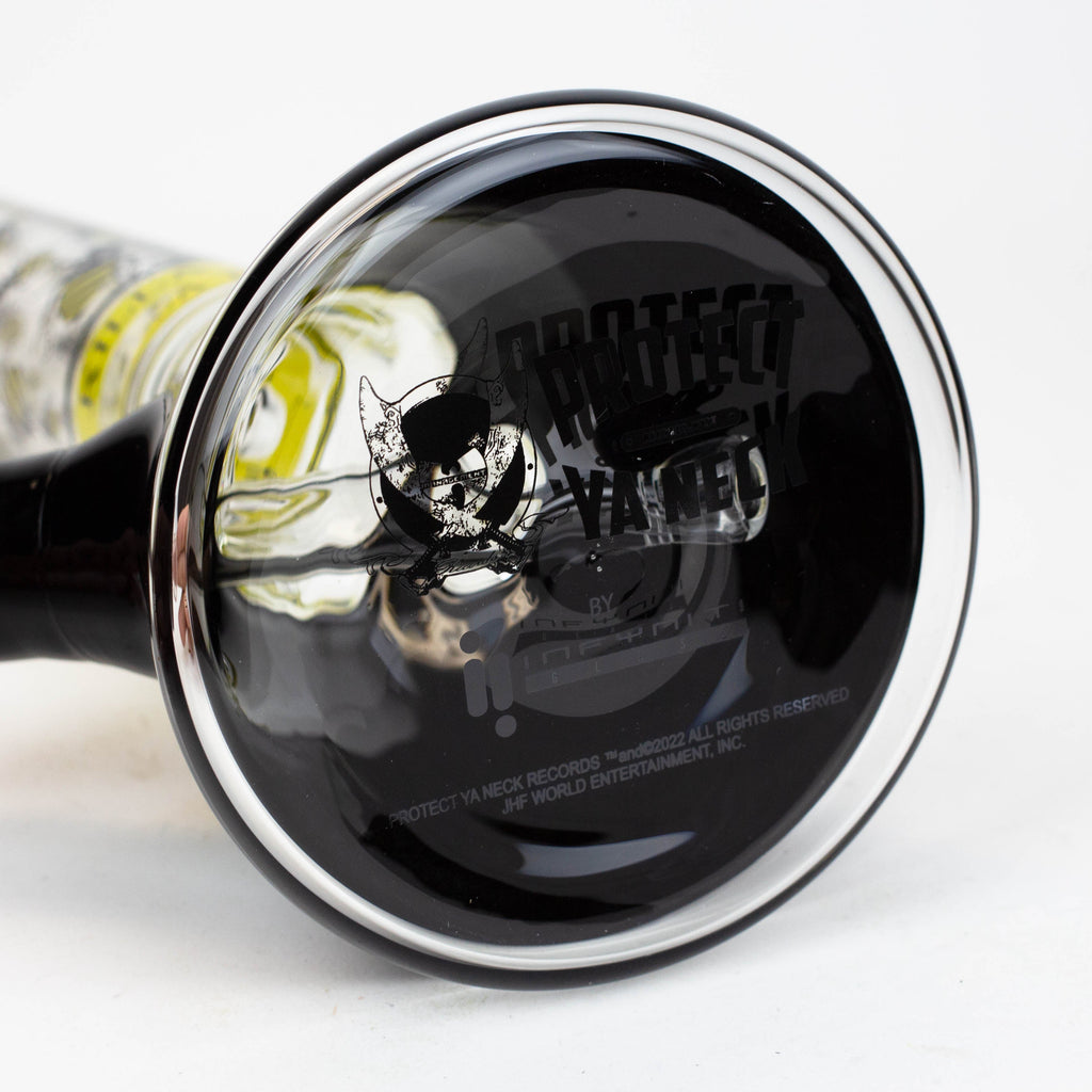 PROTECT YA NECK-15.5"  7 mm Glass water bong by Infyniti [Killa Bees]