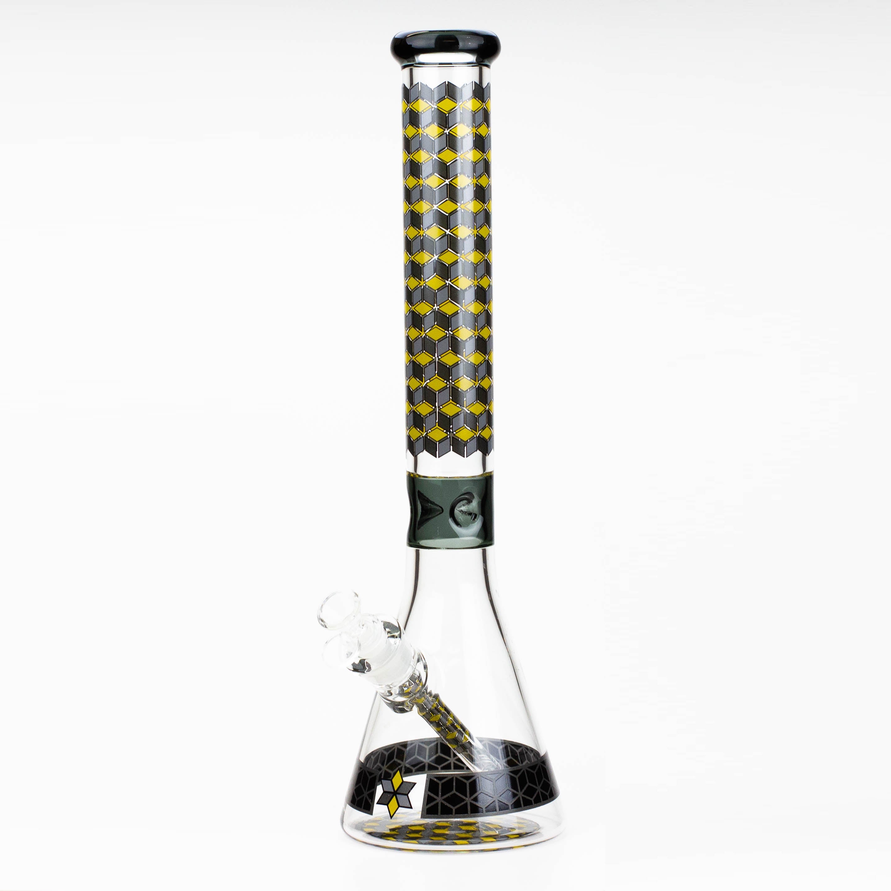 18" Cubic Pattern 7 mm glass water bong