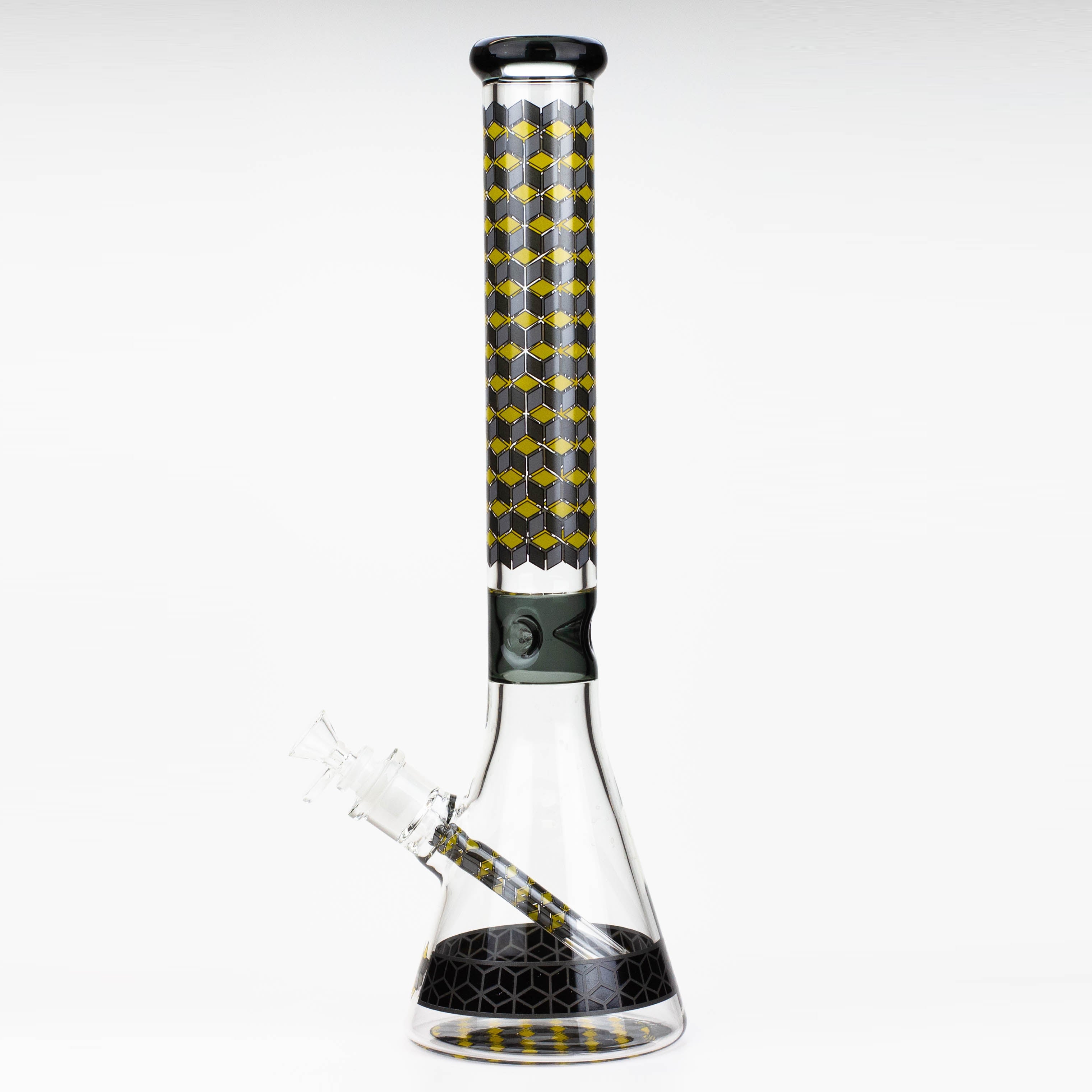 18" Cubic Pattern 7 mm glass water bong