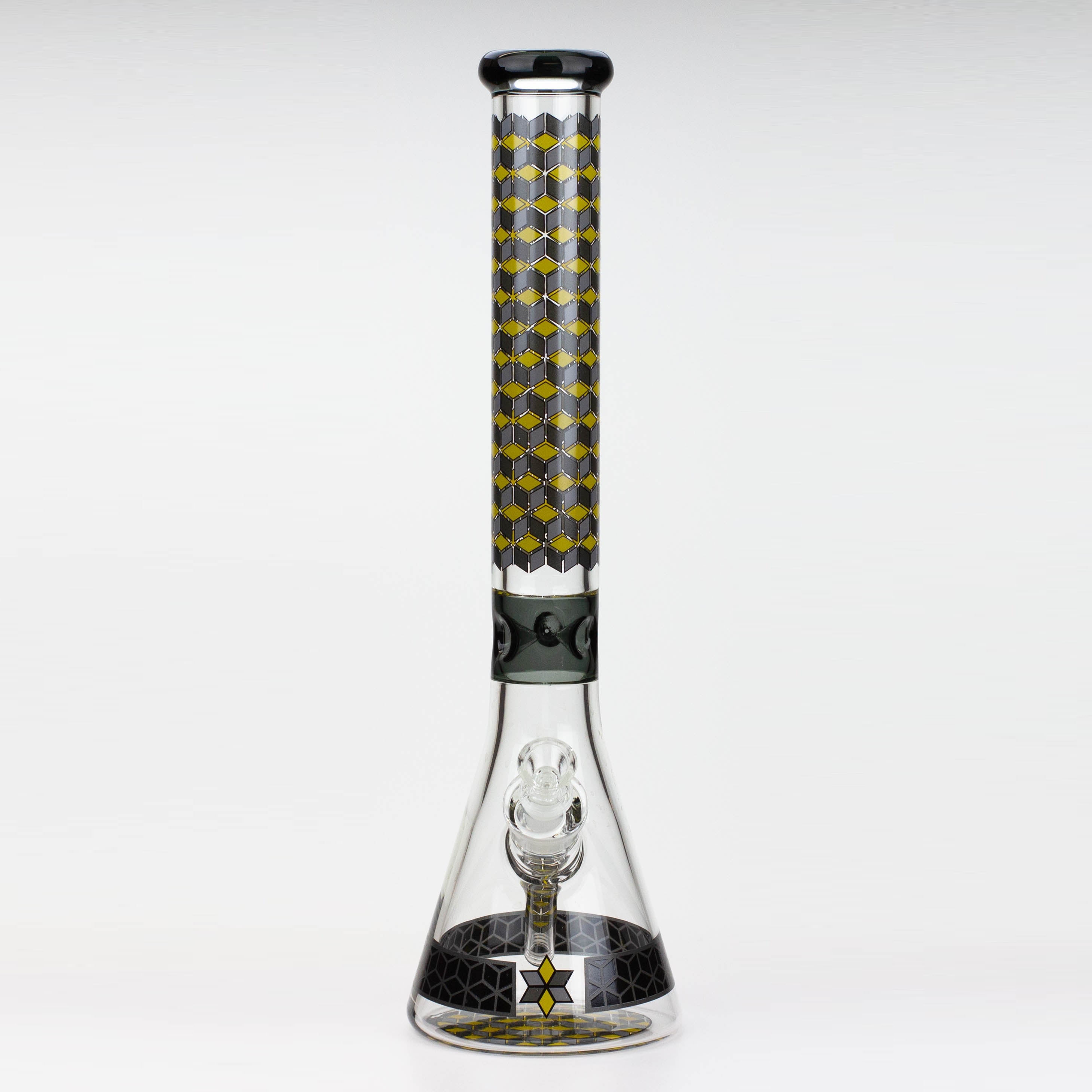 18" Cubic Pattern 7 mm glass water bong