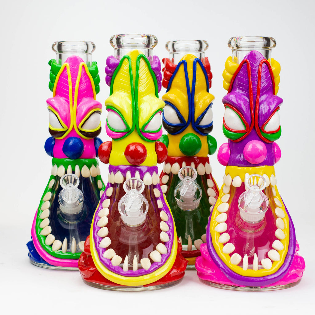 12.5"  Resin 3D artwork 7mm glass beaker water bong [TS109]