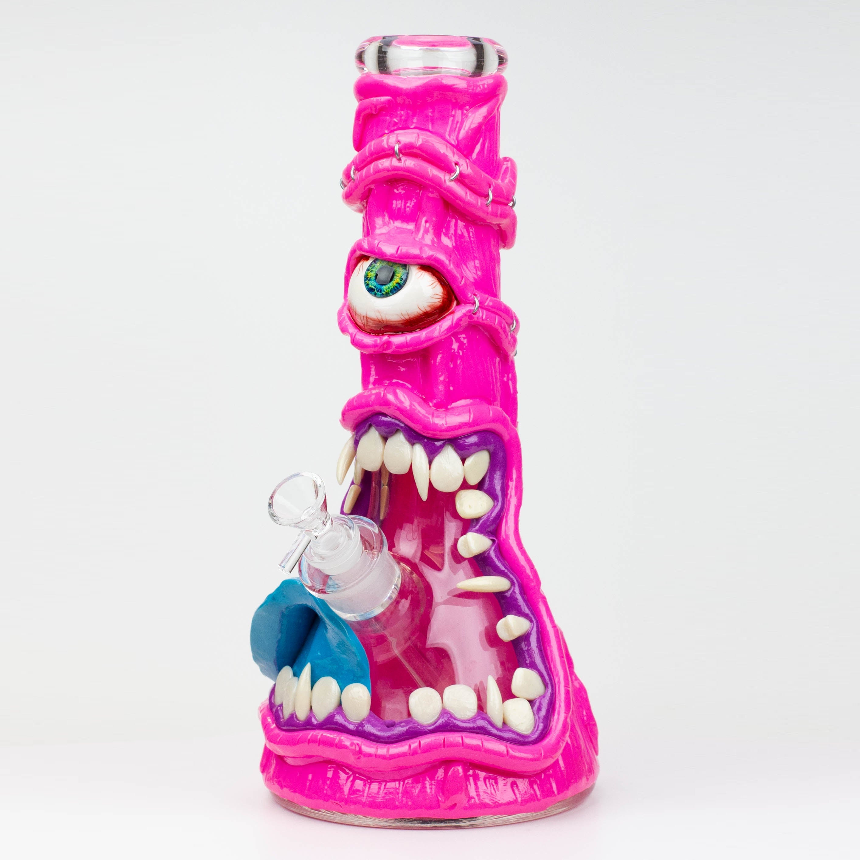 12.5"  Resin 3D artwork 7mm glass beaker water bong [TS101]