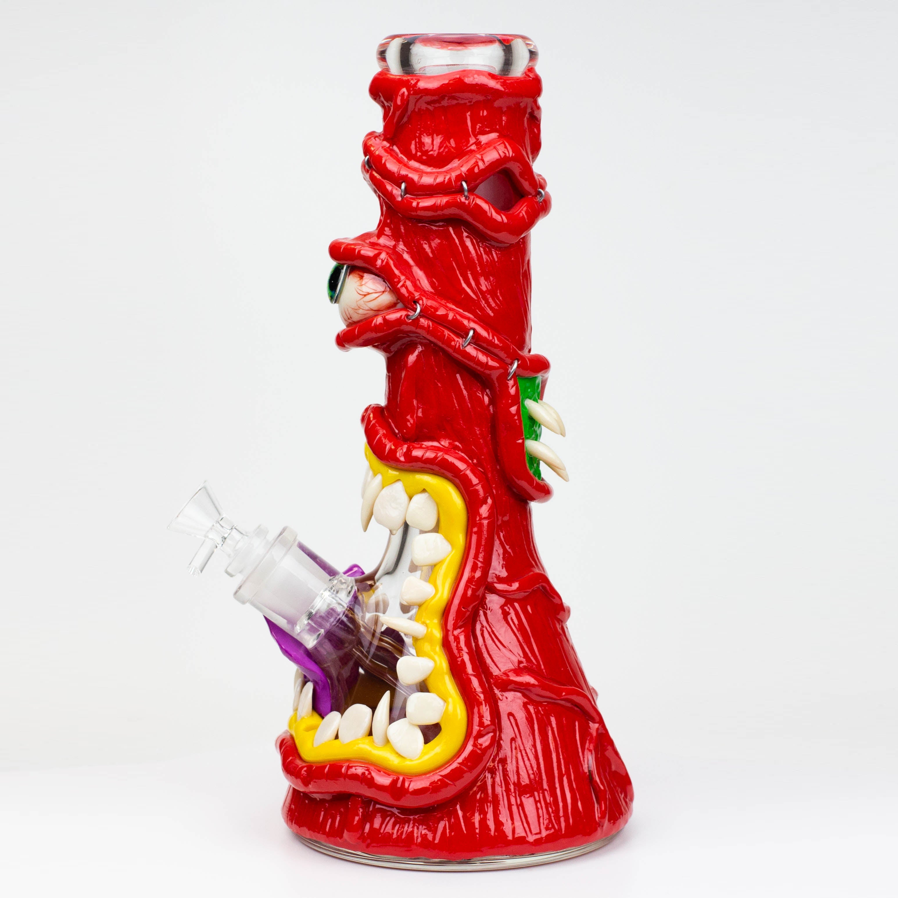 12.5"  Resin 3D artwork 7mm glass beaker water bong [TS101]