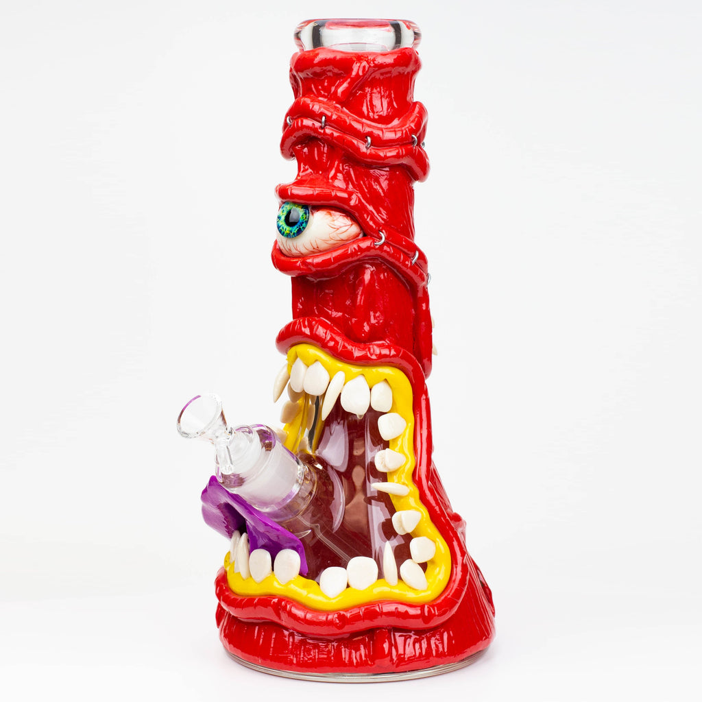 12.5"  Resin 3D artwork 7mm glass beaker water bong [TS101]