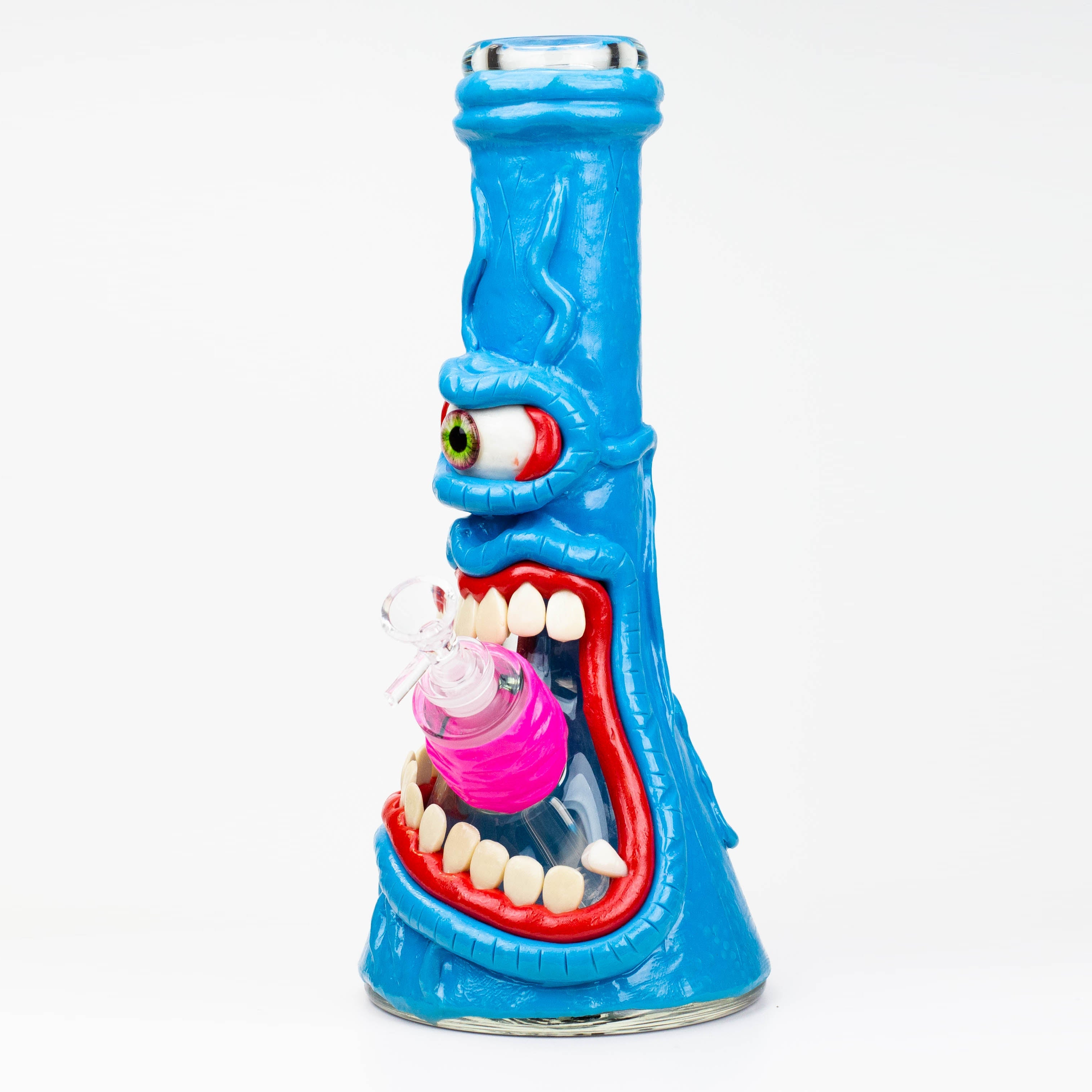 12.5"  Resin 3D artwork 7mm glass beaker water bong [TS104]