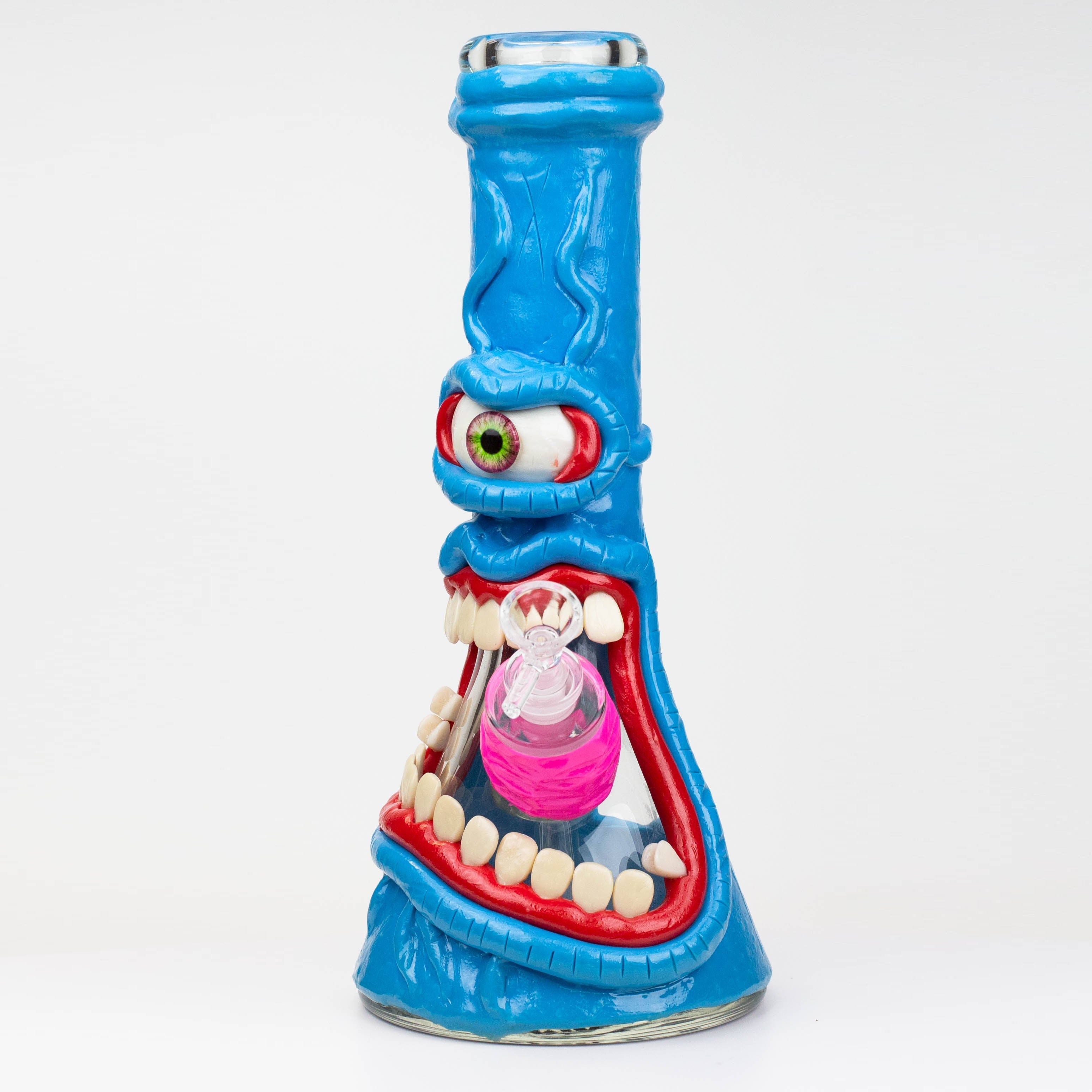 12.5"  Resin 3D artwork 7mm glass beaker water bong [TS104]
