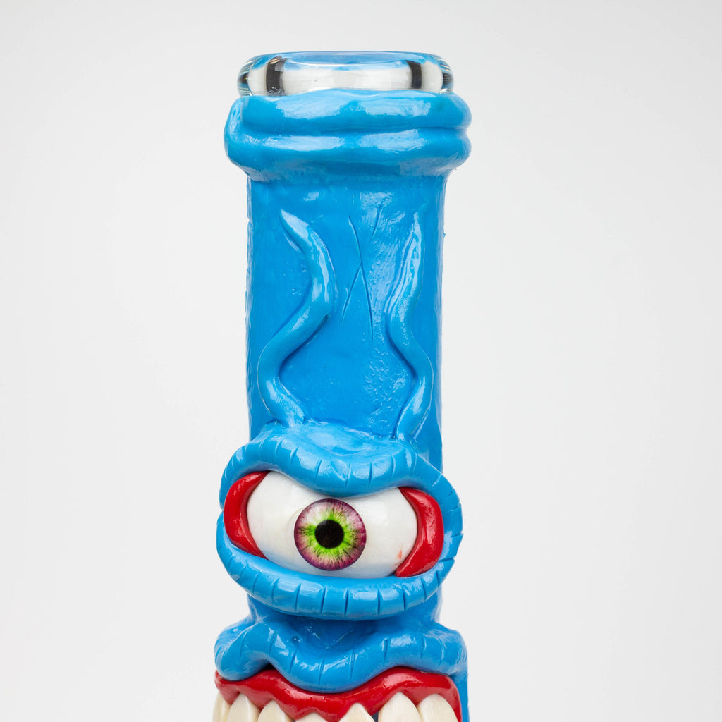 12.5"  Resin 3D artwork 7mm glass beaker water bong [TS104]