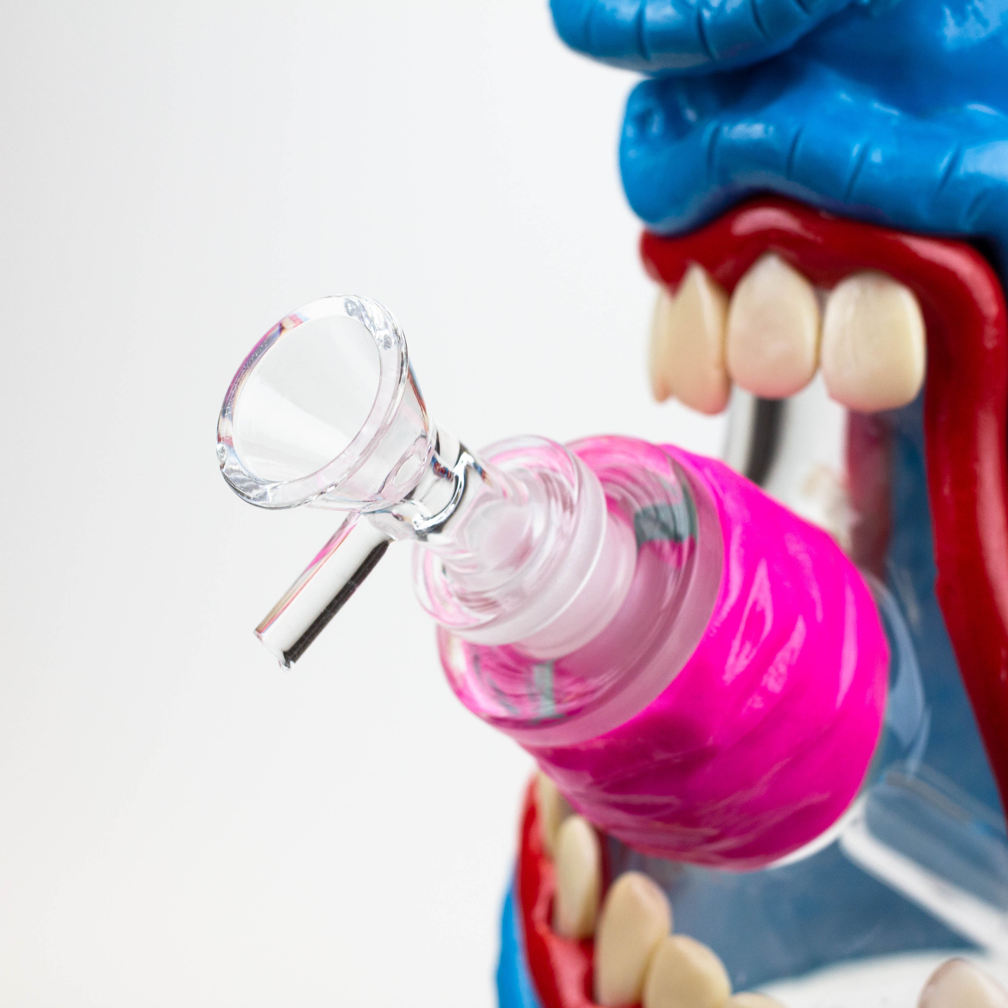 12.5"  Resin 3D artwork 7mm glass beaker water bong [TS104]