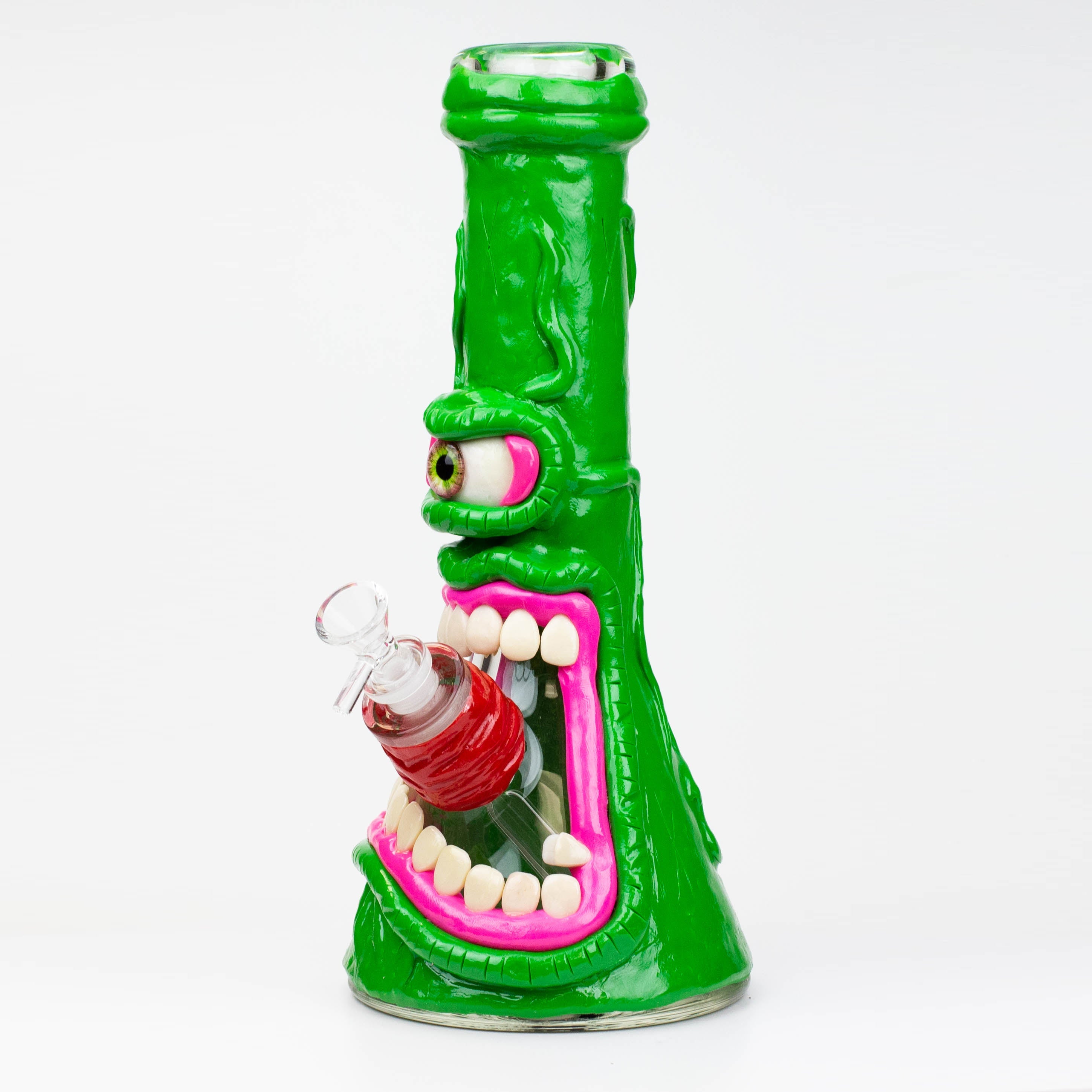 12.5"  Resin 3D artwork 7mm glass beaker water bong [TS104]