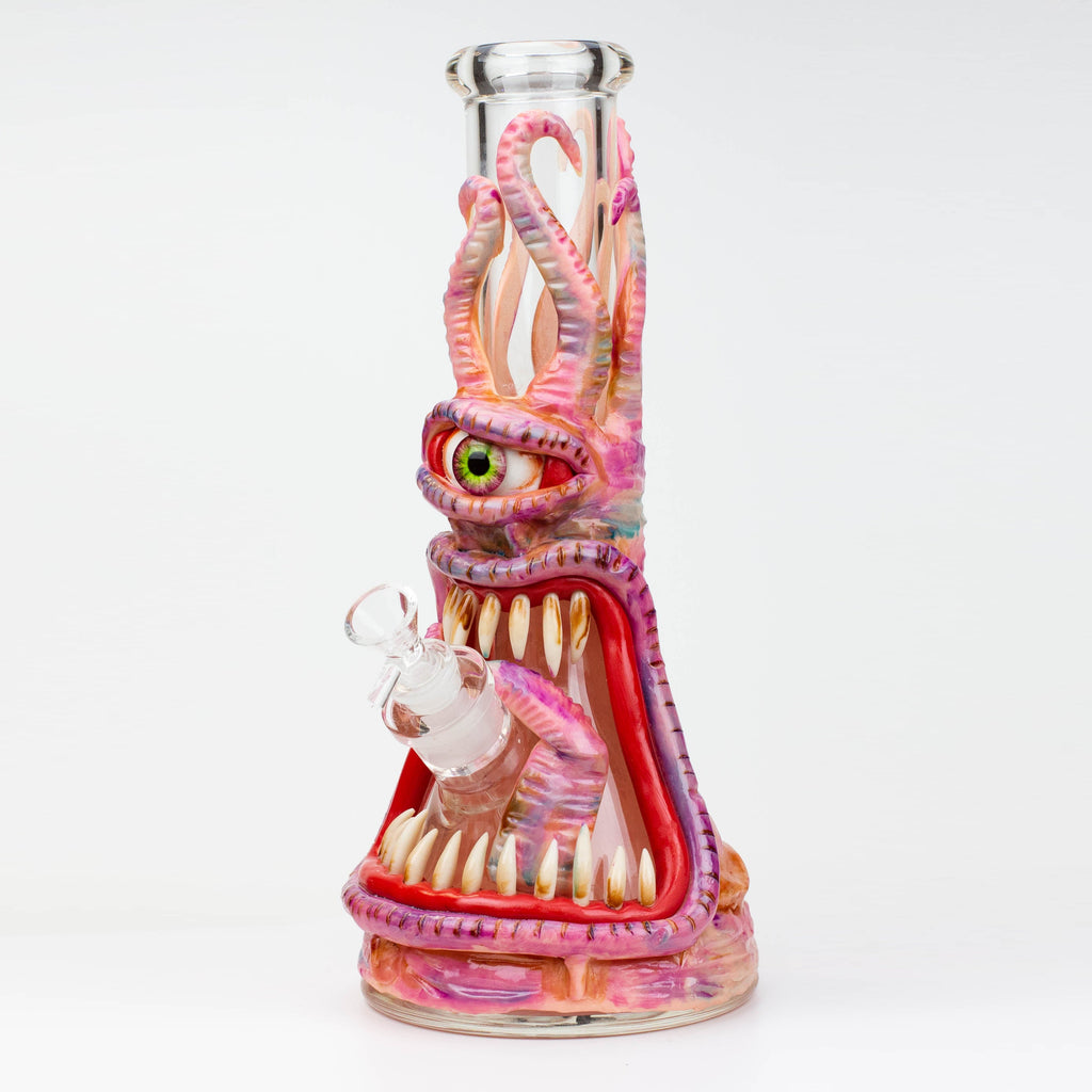 12.5"  Resin 3D artwork 7mm glass beaker water bong [TS105]