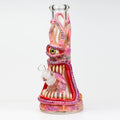12.5"  Resin 3D artwork 7mm glass beaker water bong [TS105]