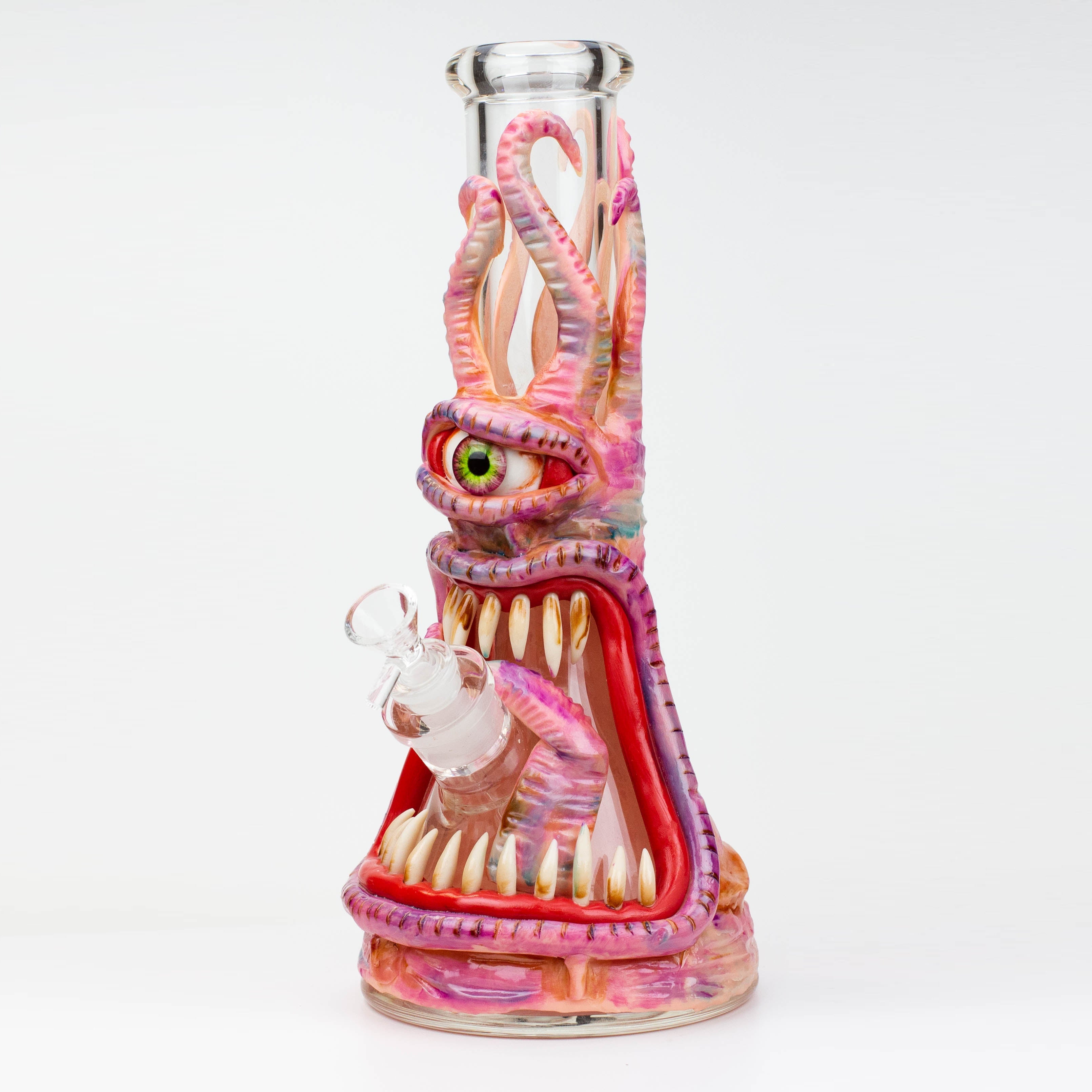 12.5"  Resin 3D artwork 7mm glass beaker water bong [TS105]