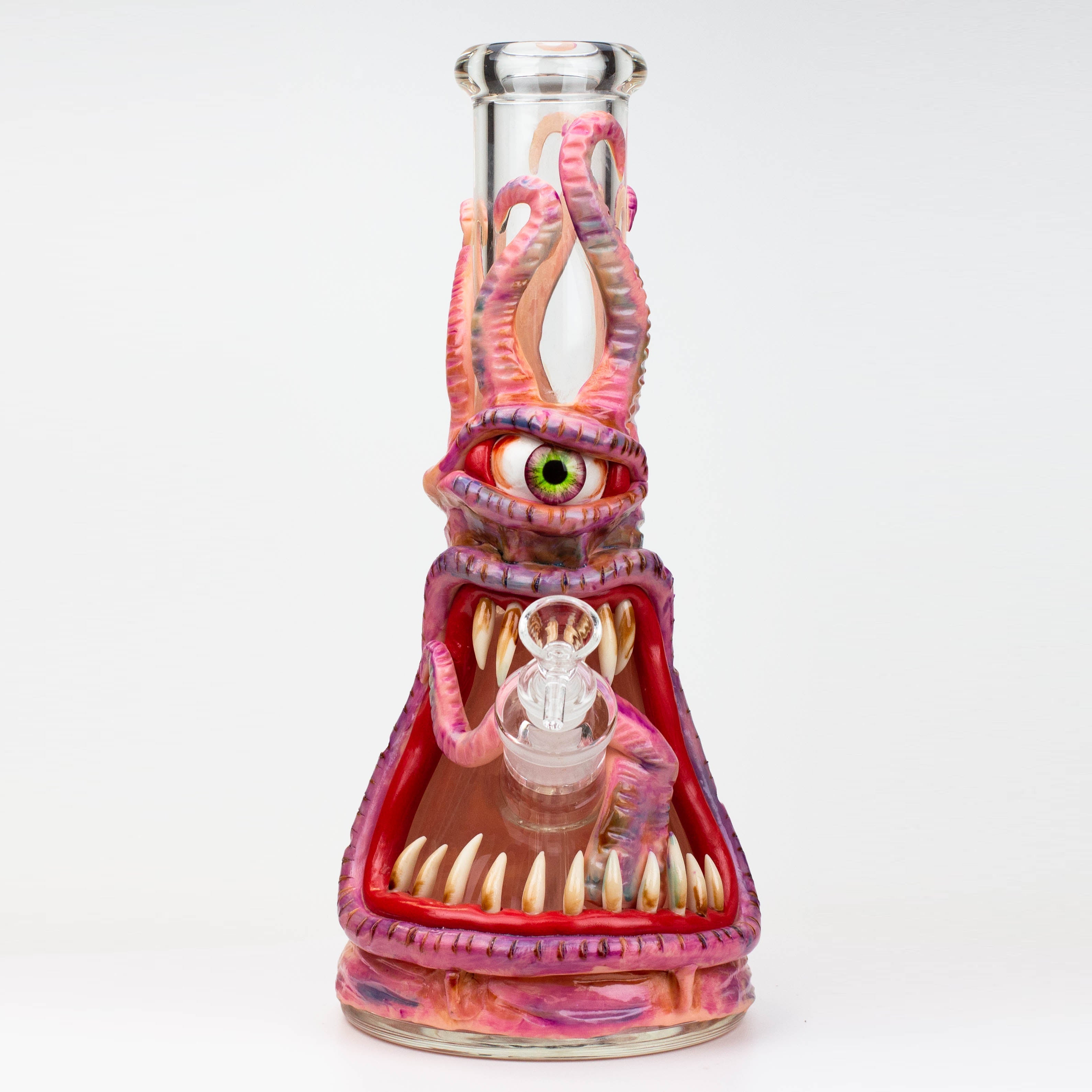12.5"  Resin 3D artwork 7mm glass beaker water bong [TS105]