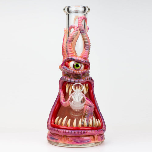 12.5"  Resin 3D artwork 7mm glass beaker water bong [TS105]