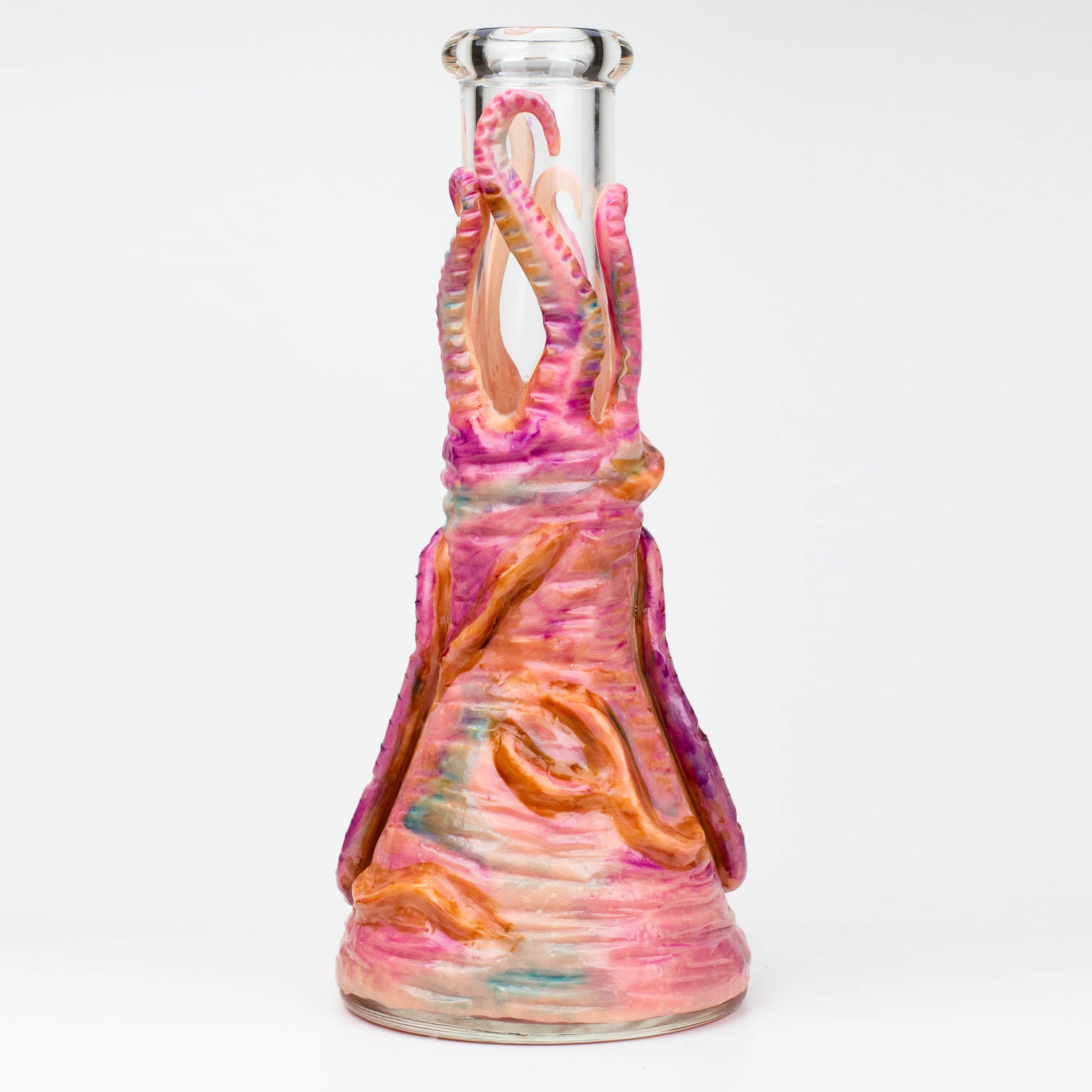 12.5"  Resin 3D artwork 7mm glass beaker water bong [TS105]
